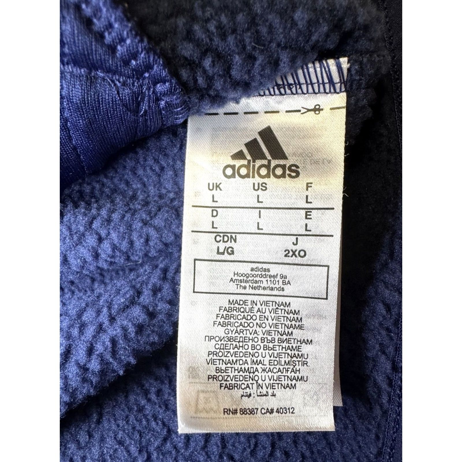 Adidas Adidas Seattle Kraken Fleece Vest Full Zip Navy Blue NHL Pockets Mens Large Vest Size US L / EU 52-54 / 3 - 6 Thumbnail
