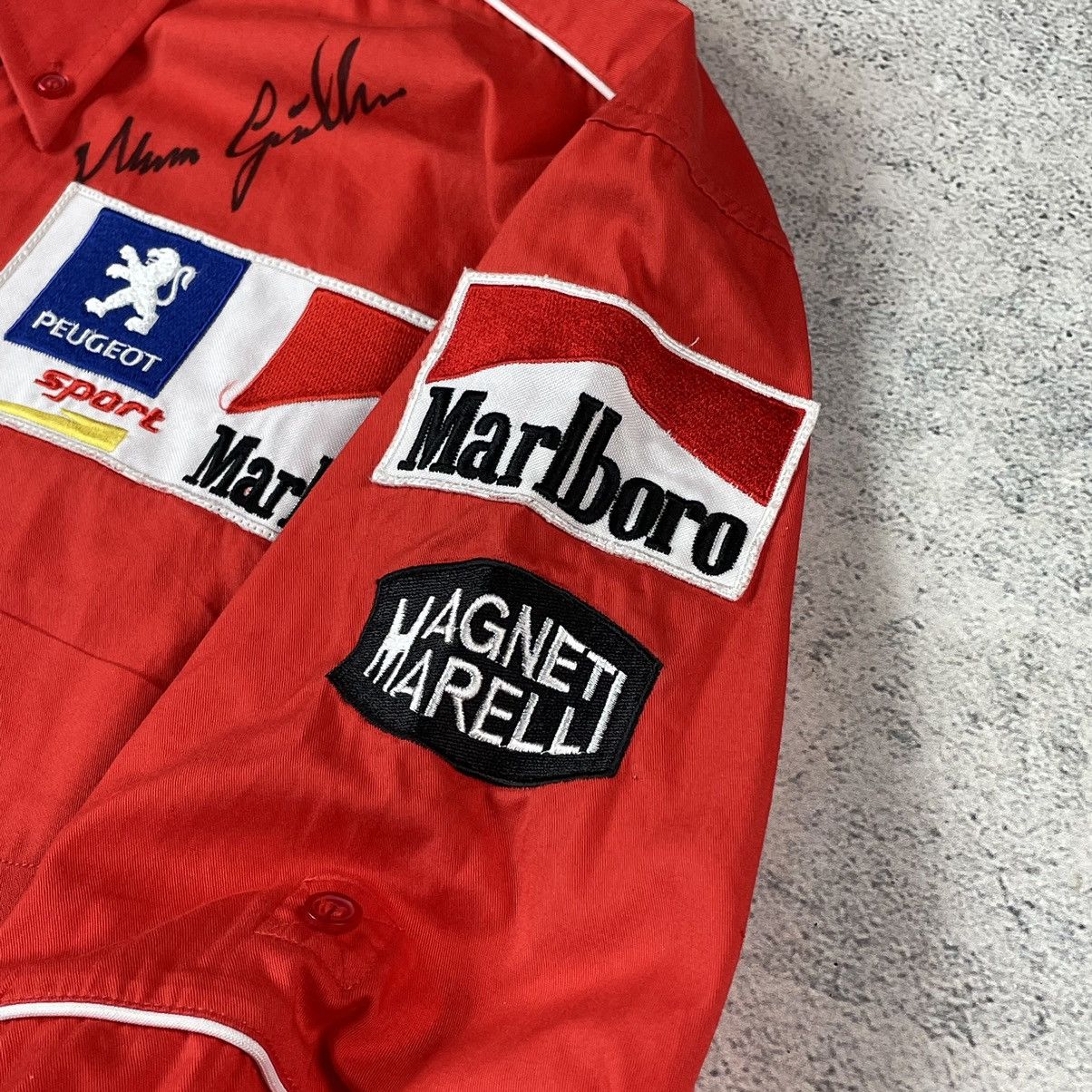 Marlboro Formula 1 Puegot Marlboro Signed Marcus Gronholm Shirt Size US XXL / EU 58 / 5 - 8 Thumbnail