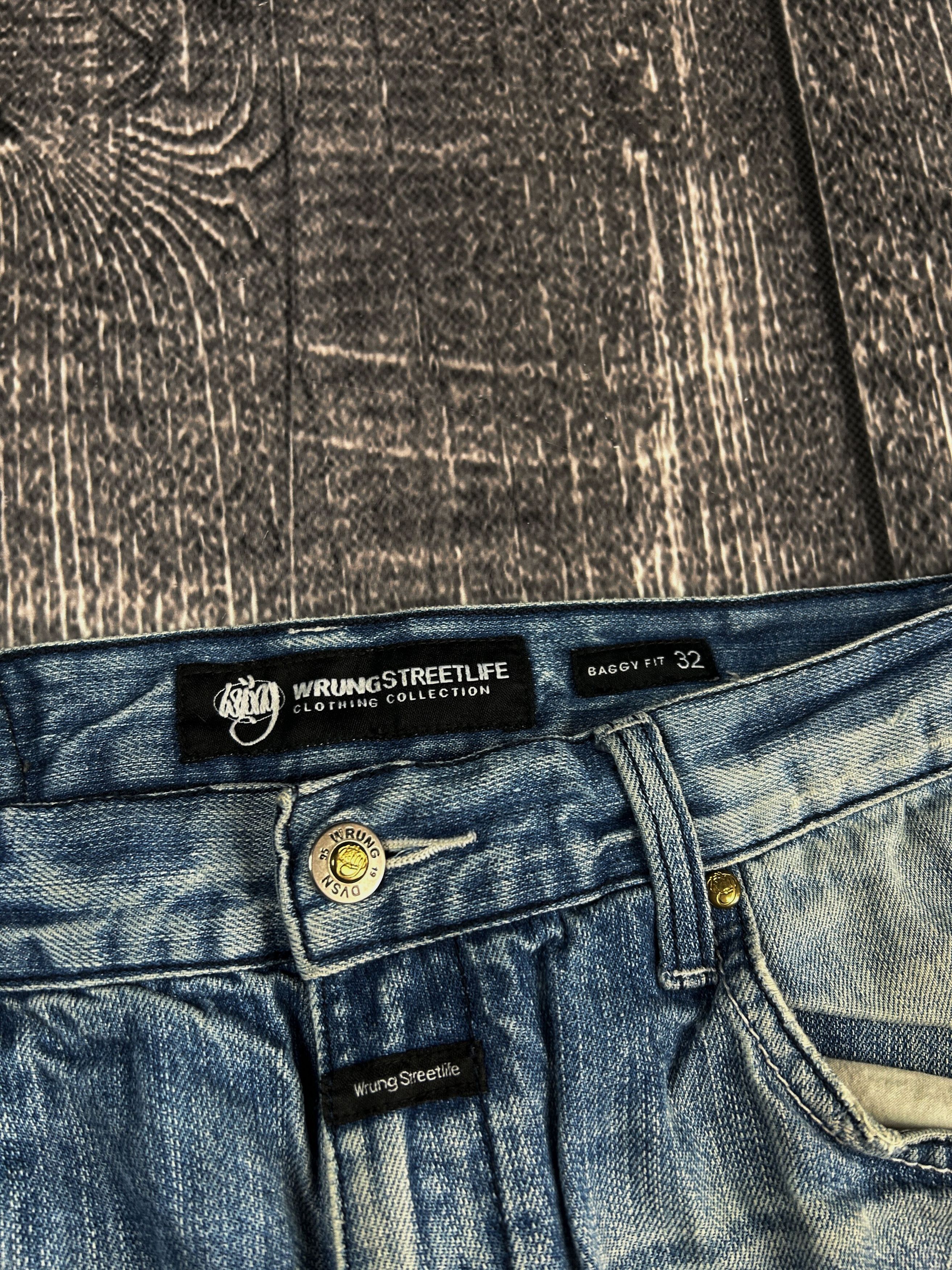 Japanese Brand VTG Baggy Rap SK8 JNCO Balenci Style Washed Jeans Y2K Size US 32 / EU 48 - 8 Thumbnail