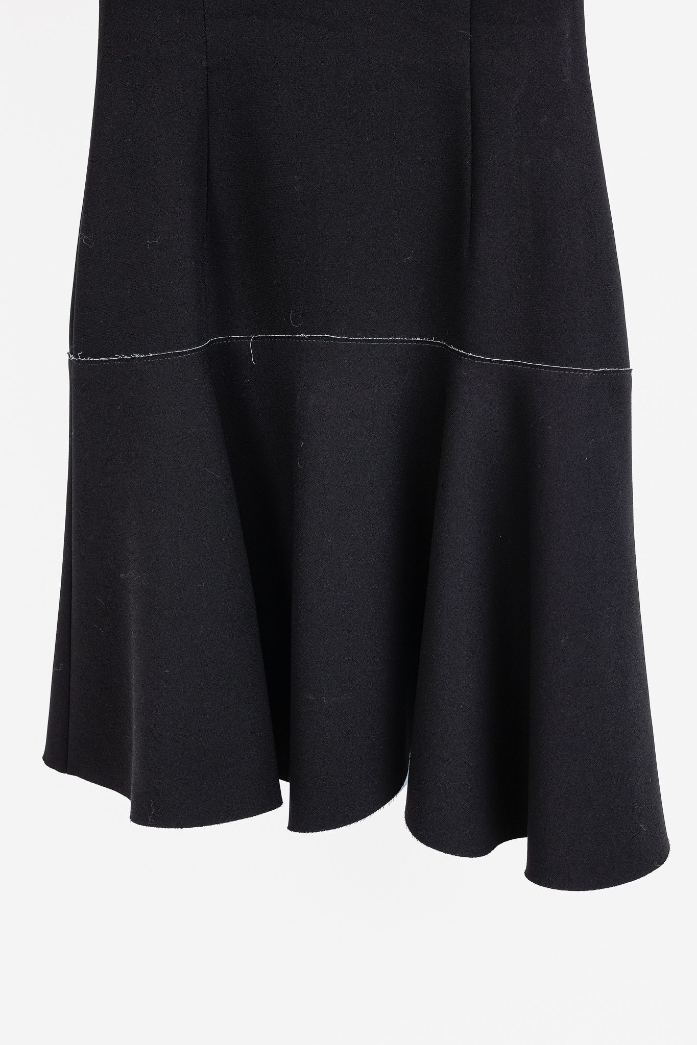 Jason Wu Jason Wu Black Double-Face Crepe Flounce-Hem Dress Size XL / US 12-14 / IT 48-50 - 6 Thumbnail