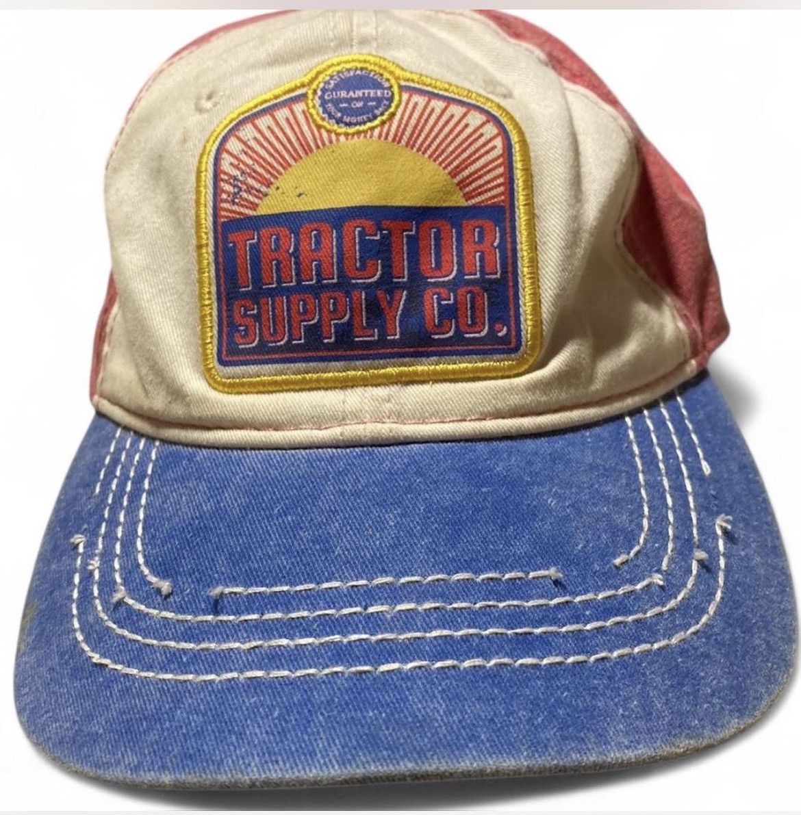Vintage Vintage Tractor Supply Co. Trucker Hat - Red/Blue/Cream Size ONE SIZE - 1 Thumbnail