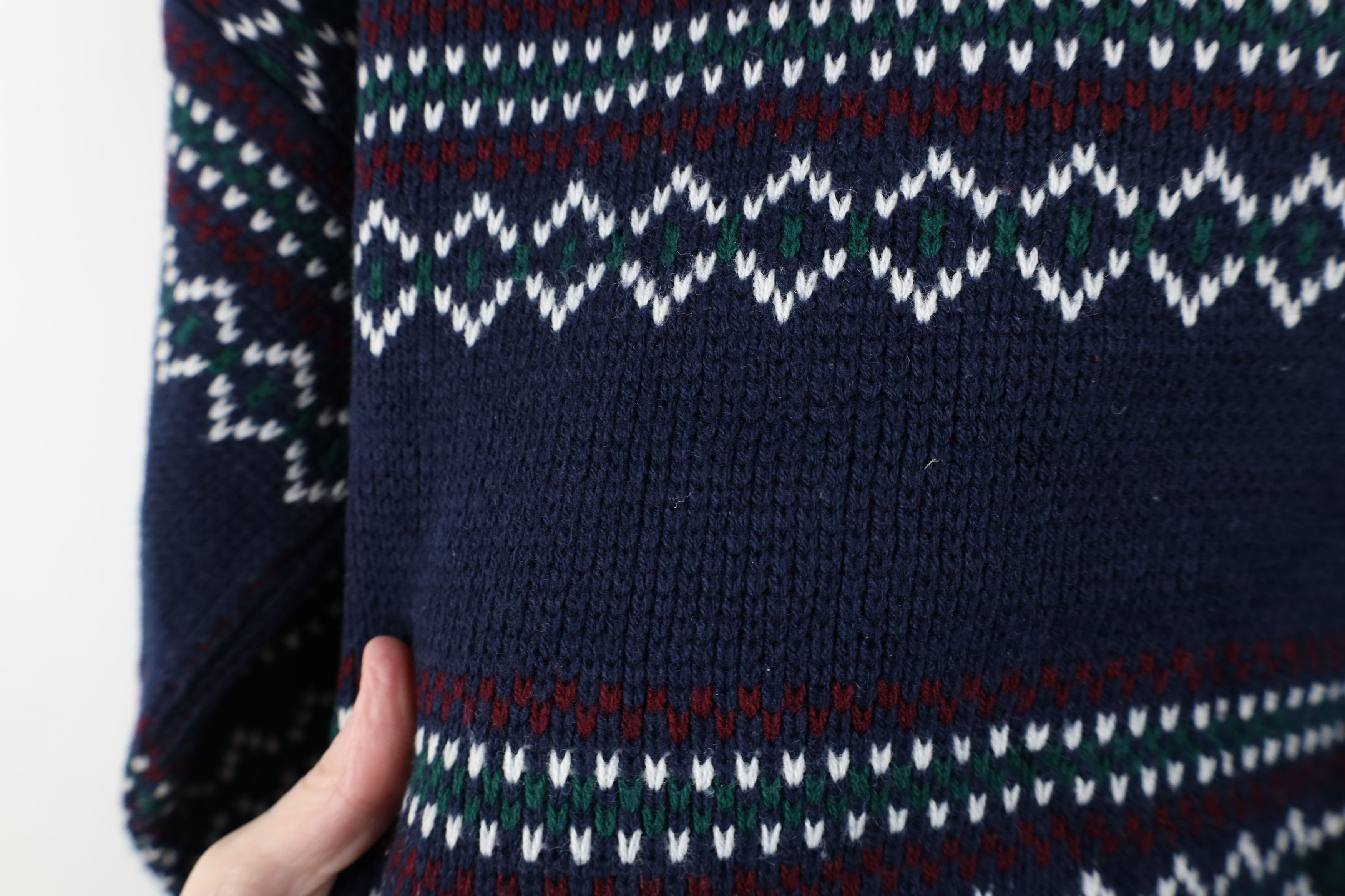 Vintage Vintage 90s Streetwear Fair Isle Knit Crewneck Sweater Size US L / EU 52-54 / 3 - 7 Thumbnail
