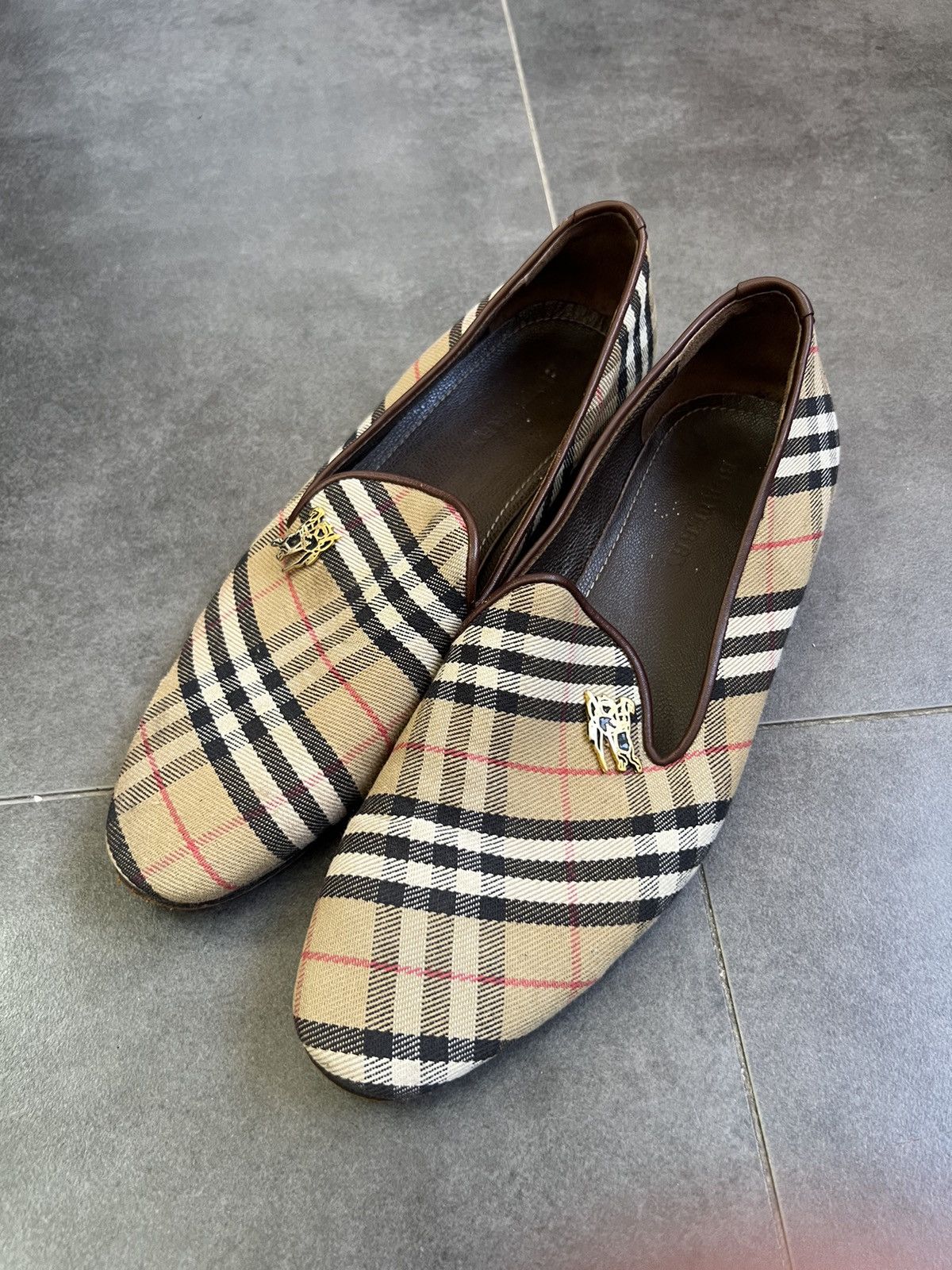 Burberry Burberry Nova Check Felt Loafers Size US 8 / EU 41 - 3 Thumbnail