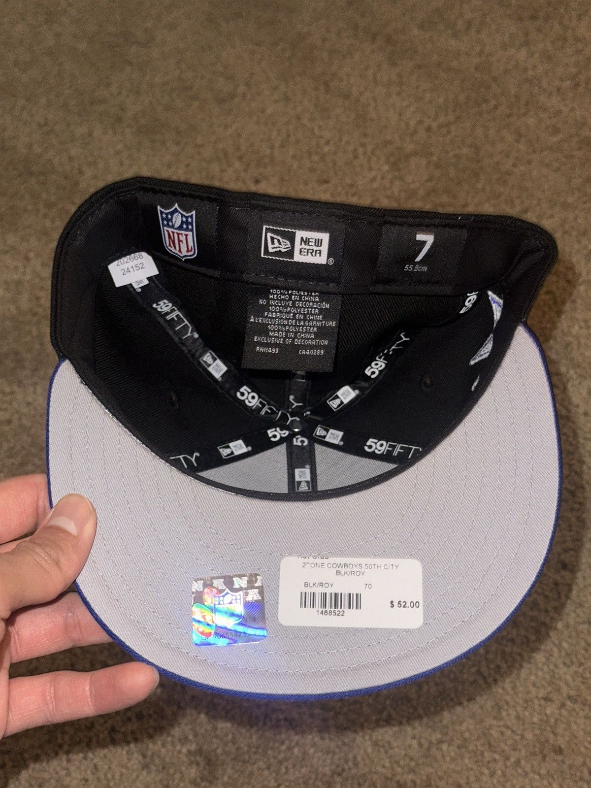 Hat Club × MyFitteds × New Era HAT CLUB Dallas Cowboys 50th Anniversary Side Patch Size 7 Size ONE SIZE - 5 Thumbnail