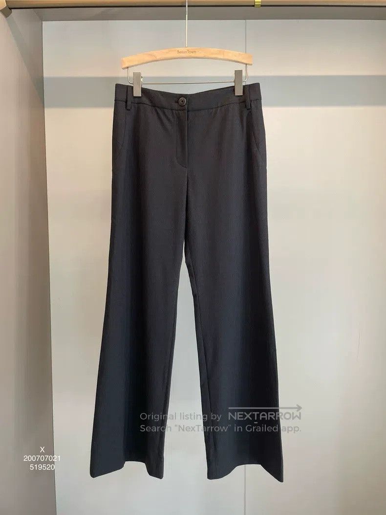 Brunello Cucinelli Brunello Cucinelli Black Raw Wool Long Pants Size 27" / US 4 / IT 40 - 1 Thumbnail