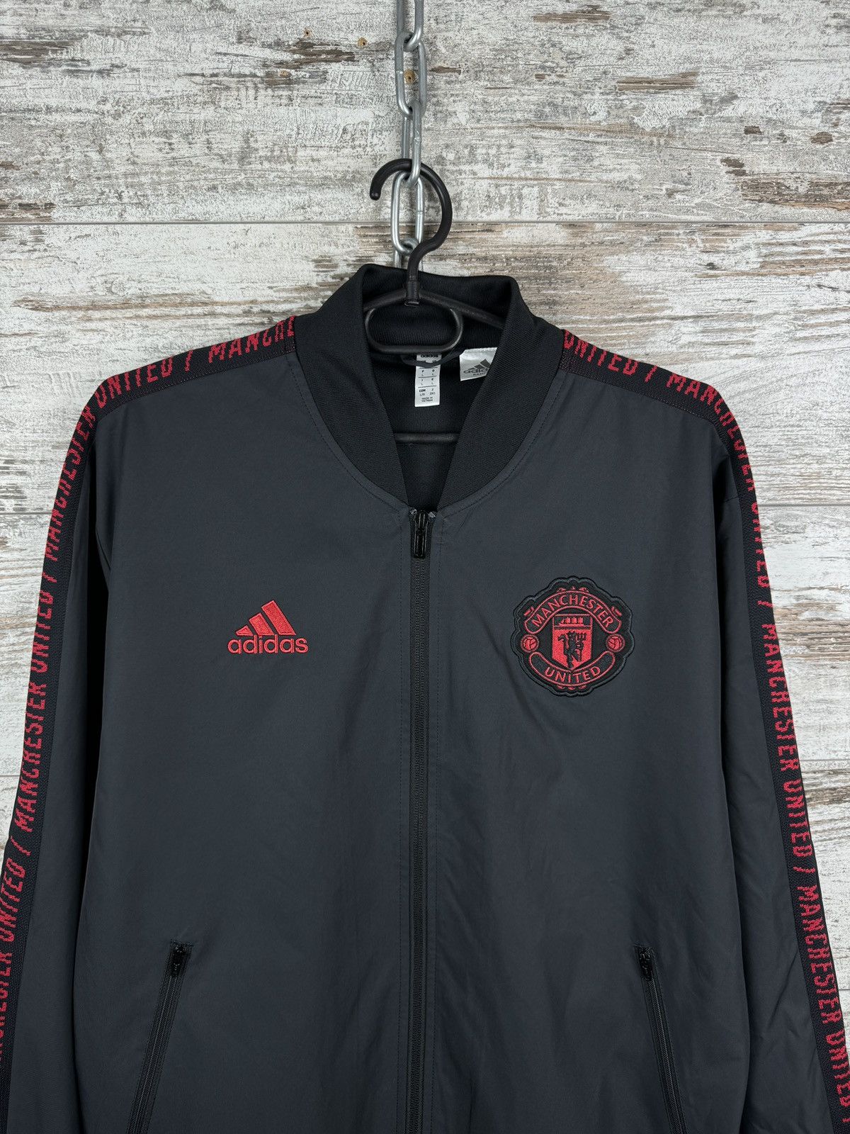 Adidas × Vintage Mens Vintage Adidas Manchester United track jacket Olympic Size US L / EU 52-54 / 3 - 3 Thumbnail