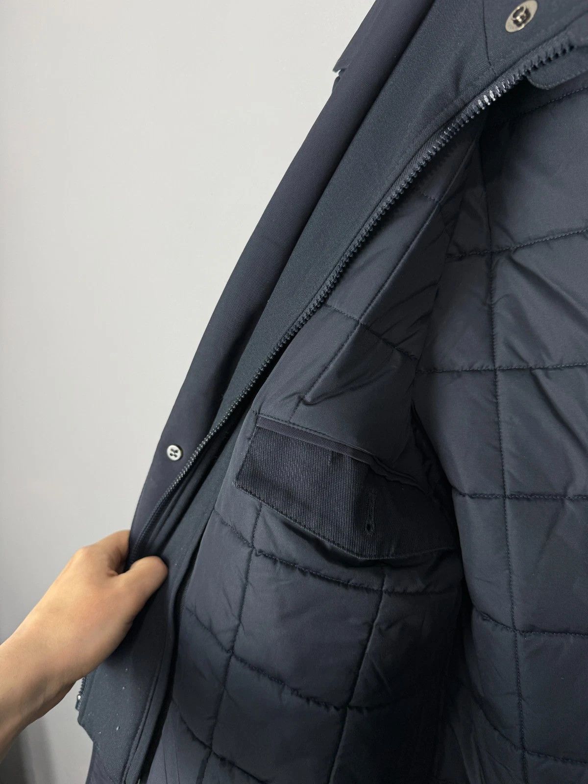 De Fursac De Fursac Navy Blue Coat Jacket Cloth Parka RRP 900$ Size US L / EU 52-54 / 3 - 11 Thumbnail