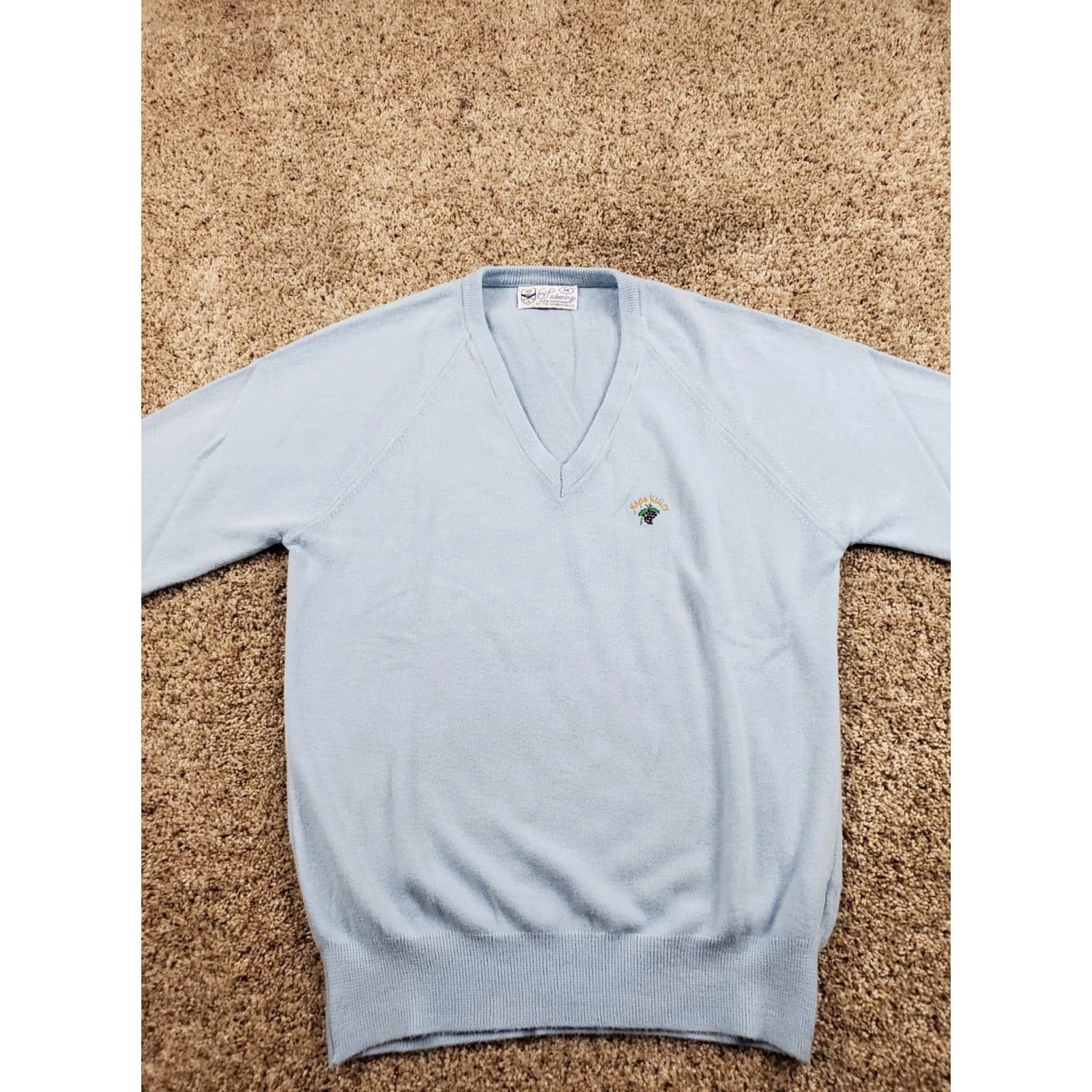 Vintage VINTAGE Pickering 80s Cardigan Sweater Long Sleeve Blue M Mens V-Neck Knit Button Pullover Regular fits Classic Casual Size M / US 6-8 / IT 42-44 - 3 Thumbnail