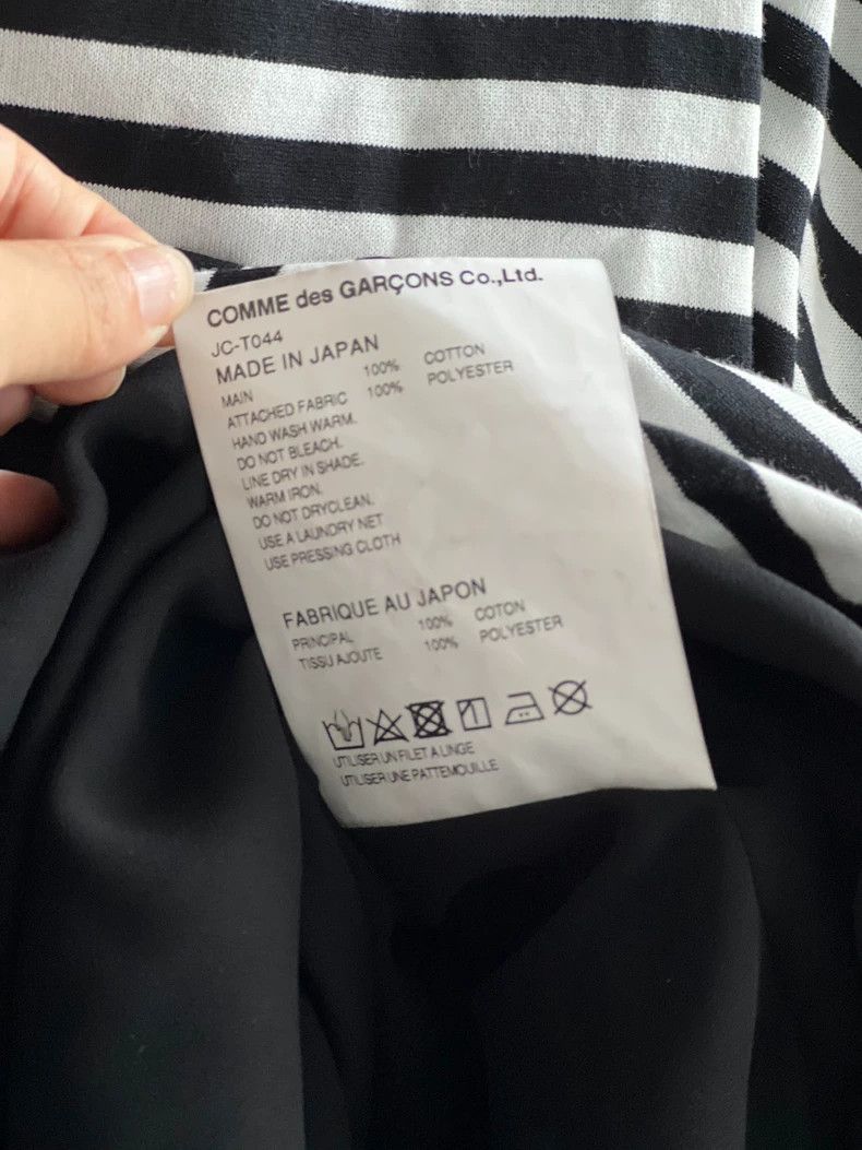 Comme des Garcons Comme Des Garcons Stripes and mesh stitching of T-shirts w Size S / US 4 / IT 40 - 6 Thumbnail