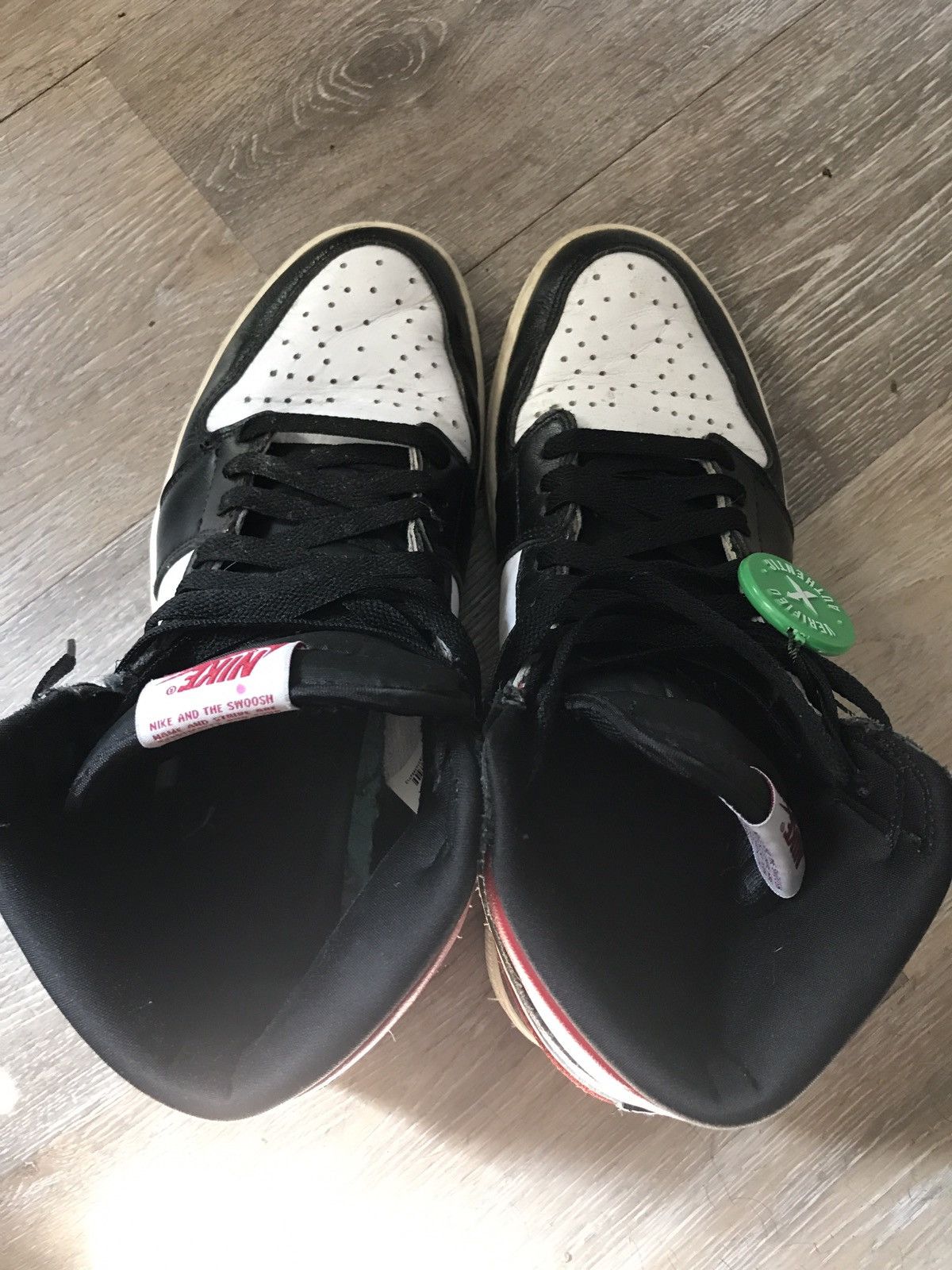 Jordan Brand Air Jordan 1 Retro High Black Gym Red Sail 9.5 2019 Nike Size US 9.5 / EU 42-43 - 7 Thumbnail