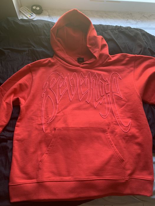 Revenge Xxxtentacion Red Kill Hand Hoodie Grailed