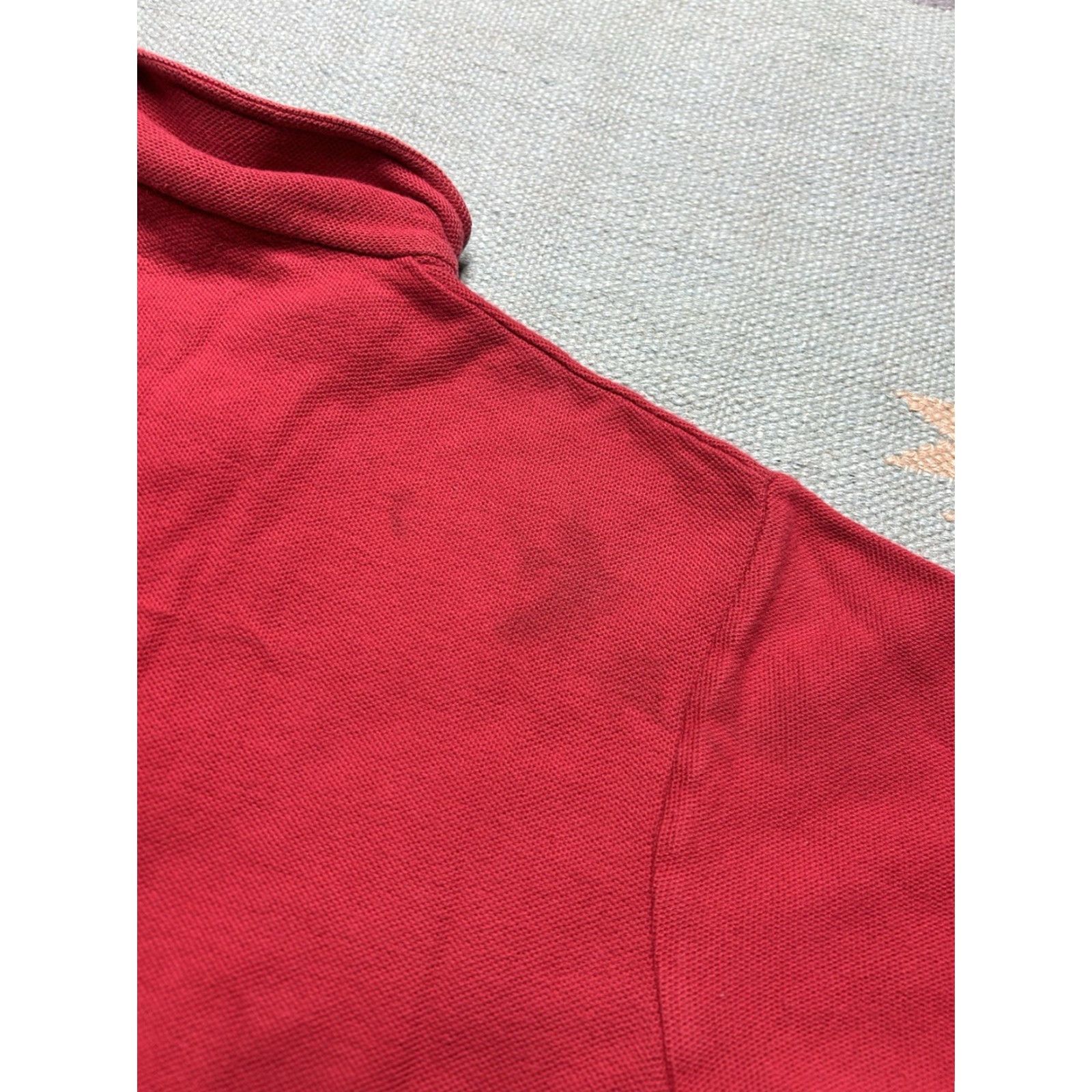 Vintage VINTAGE 1970s polo shirt Knit Cotton Crimson red Blank Men’s M Short Sleeve Shirt Mens 70s Polo Size US M / EU 48-50 / 2 - 7 Thumbnail