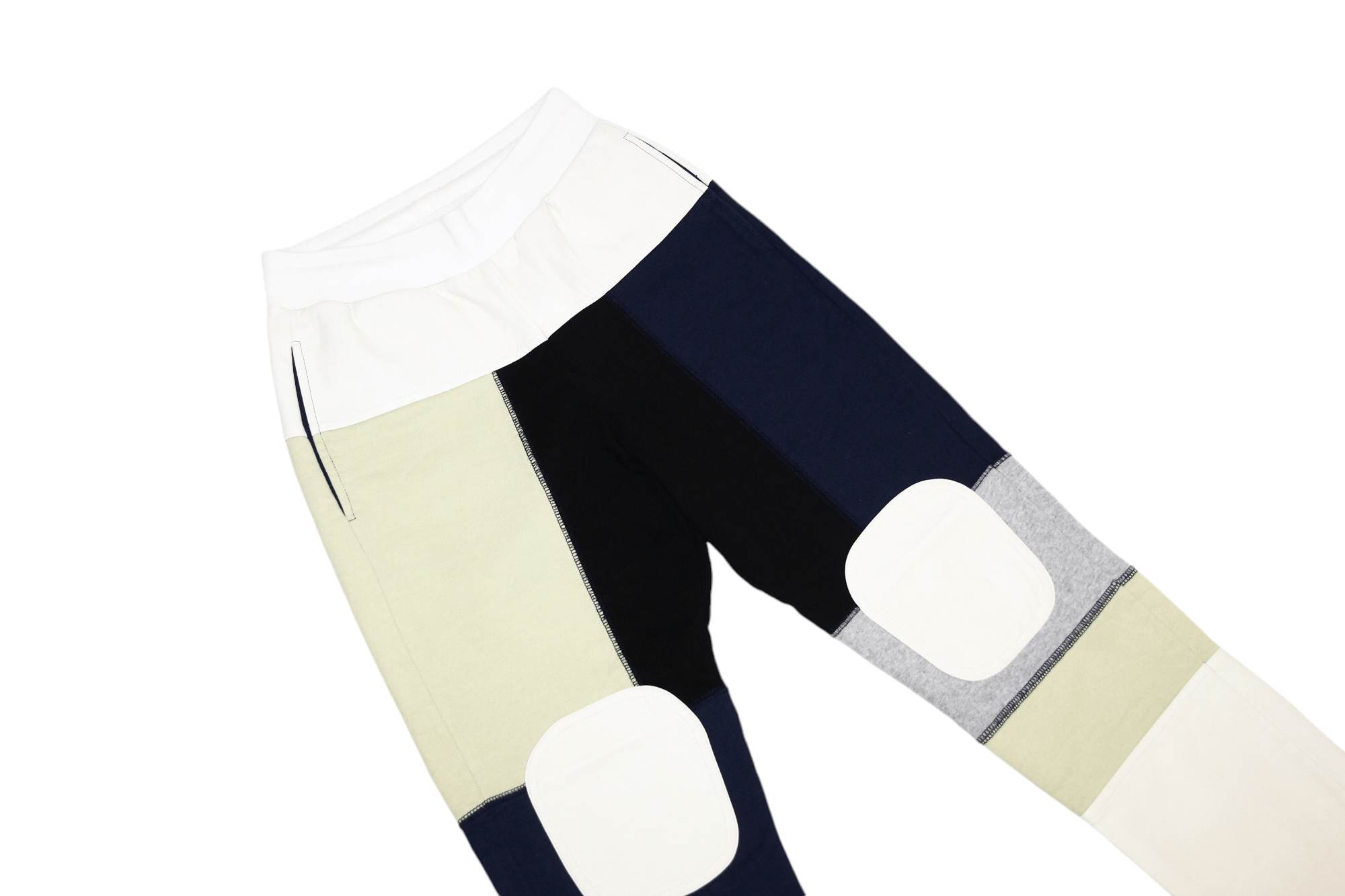 GR-Uniforma 💥GR-Uniforma Patchwork Panel Sweatpants faux leather trim Size US 30 / EU 46 - 2 Thumbnail