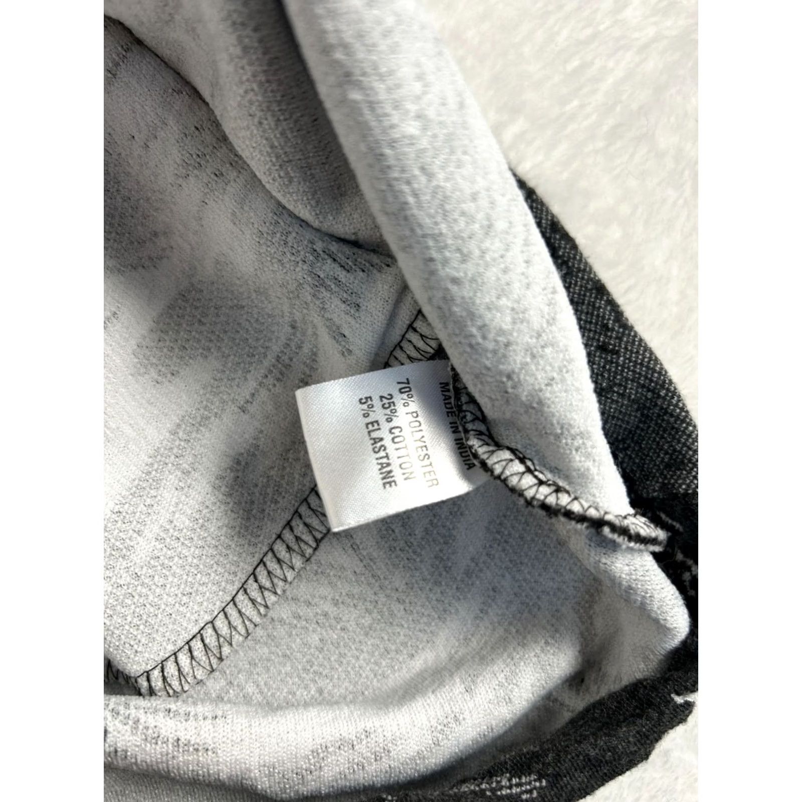 Fossil Komil Fossil Flint Tunic Womens Cowl Neck Top Large Gray White Leaf Long Sleeve Size L / US 10 / IT 46 - 4 Thumbnail