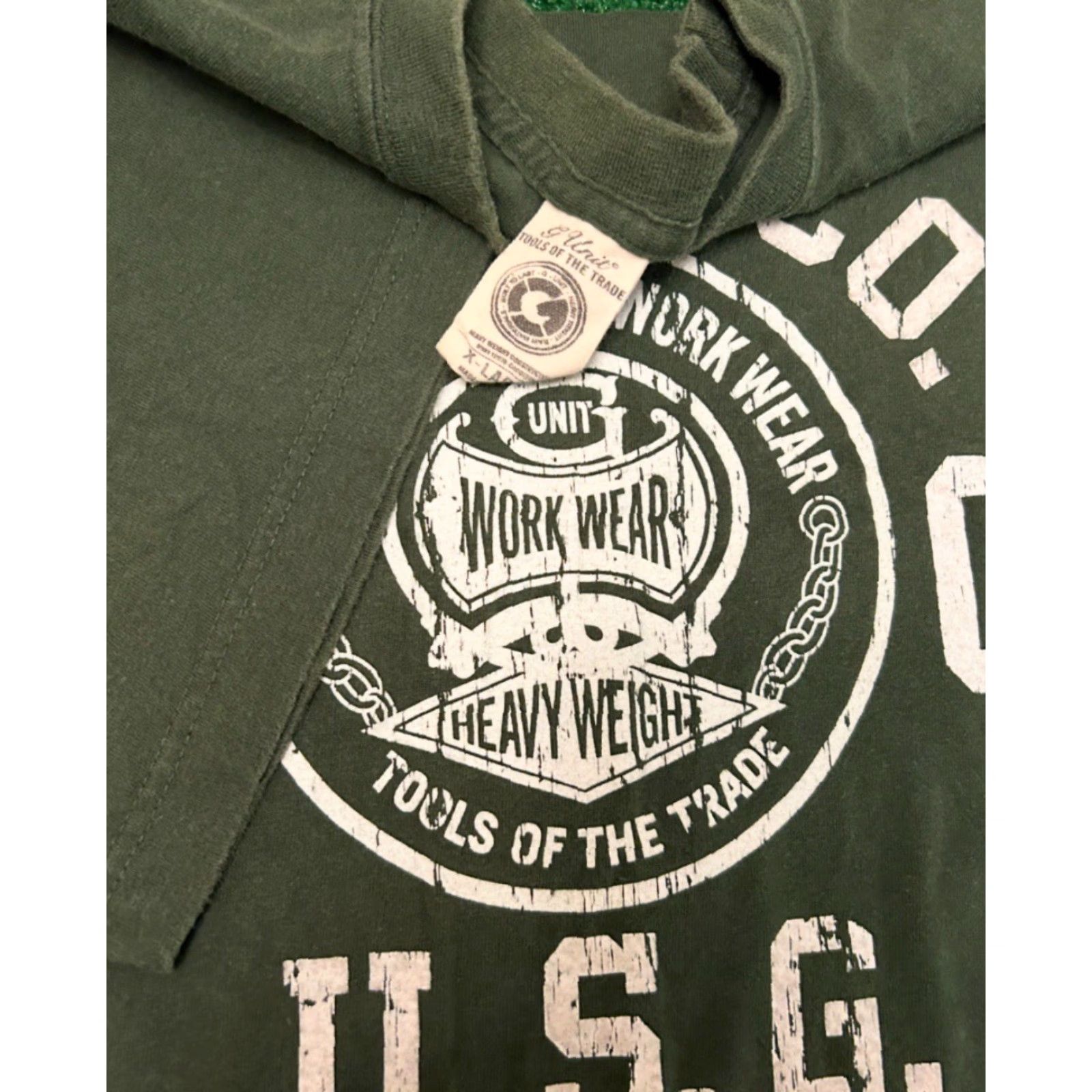 Vintage VINTAGE G Unit 50 Cent Work Wear VTG Shirt Mens XL Green Hip Hop Y2K 2000s 1990s Shirt Mens XL Green Hip Hop Y2K 2000s 1990s Size US XL / EU 56 / 4 - 3 Thumbnail