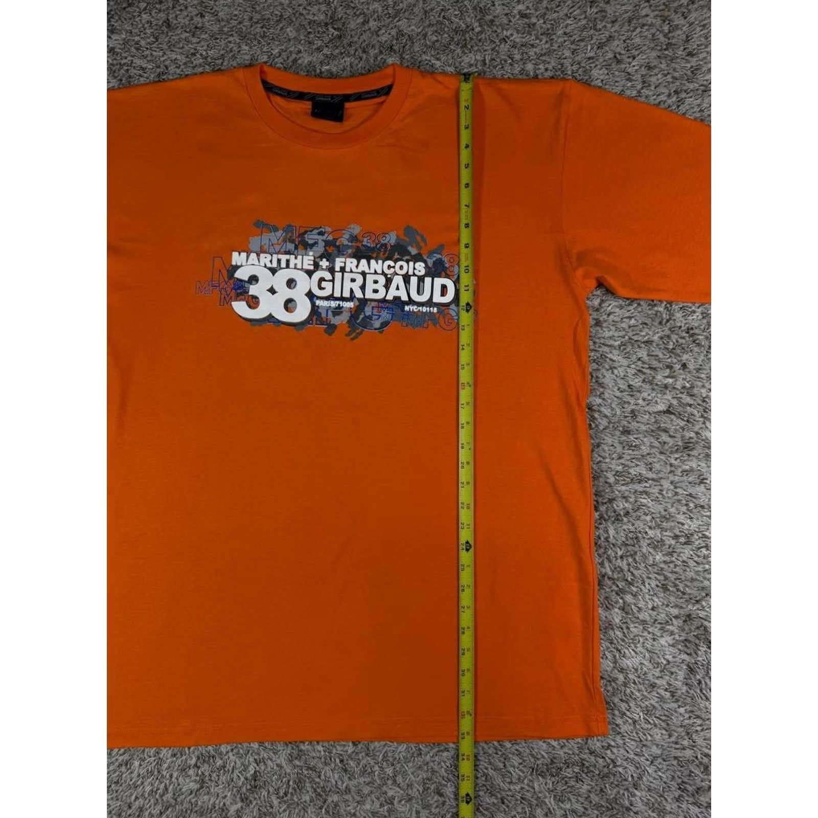 Vintage VINTAGE Marithe Francois Girbaud Orange Big 38 Graphic T-Shirt XXL Y2K Hip Hop Skate Mens Size US XXL / EU 58 / 5 - 5 Thumbnail