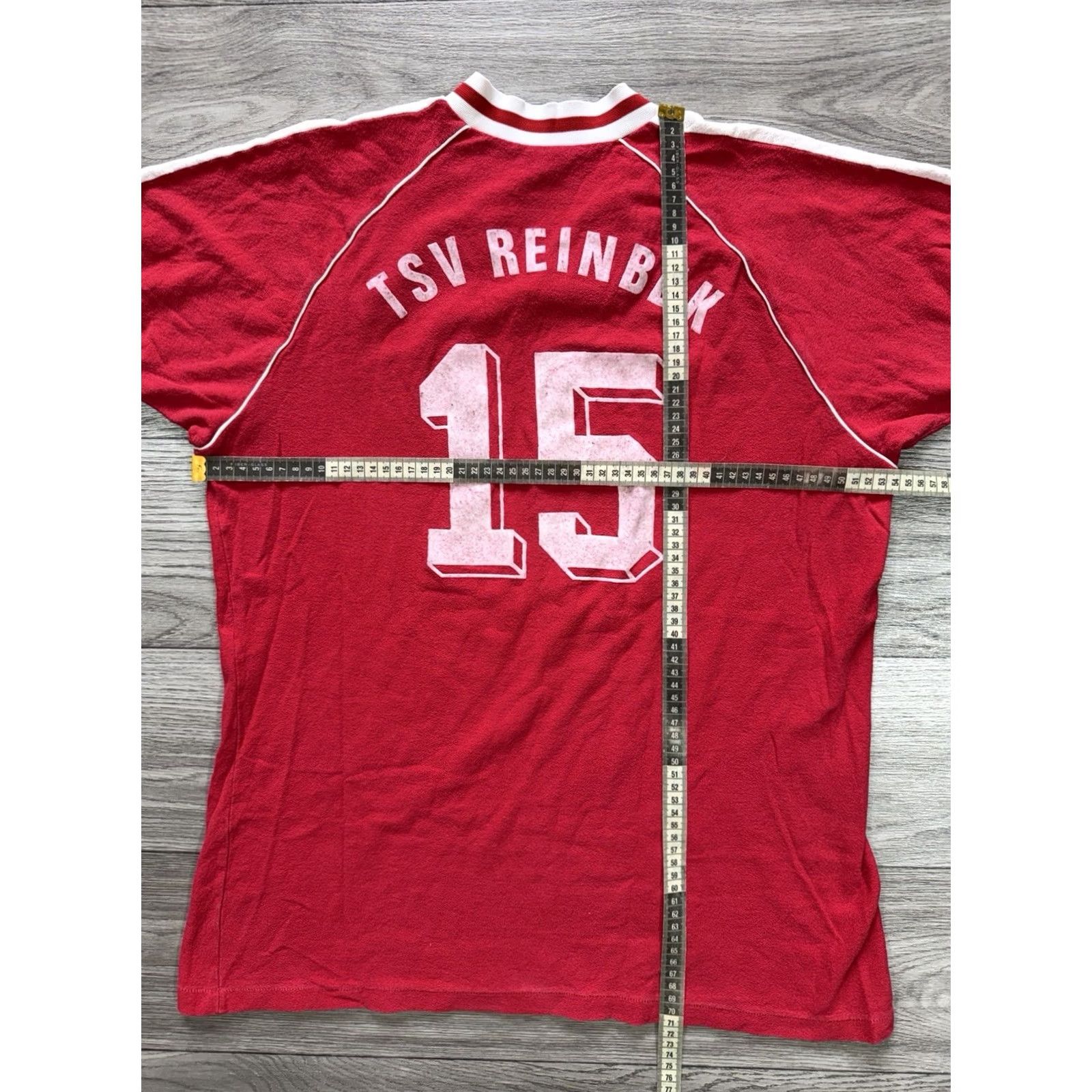 Erima TSV REINBEK 1980s #15 Jersey Shirt ERIMA Size L Red Men Short Sleeve Football Soccer T-Shirt Size US L / EU 52-54 / 3 - 3 Thumbnail