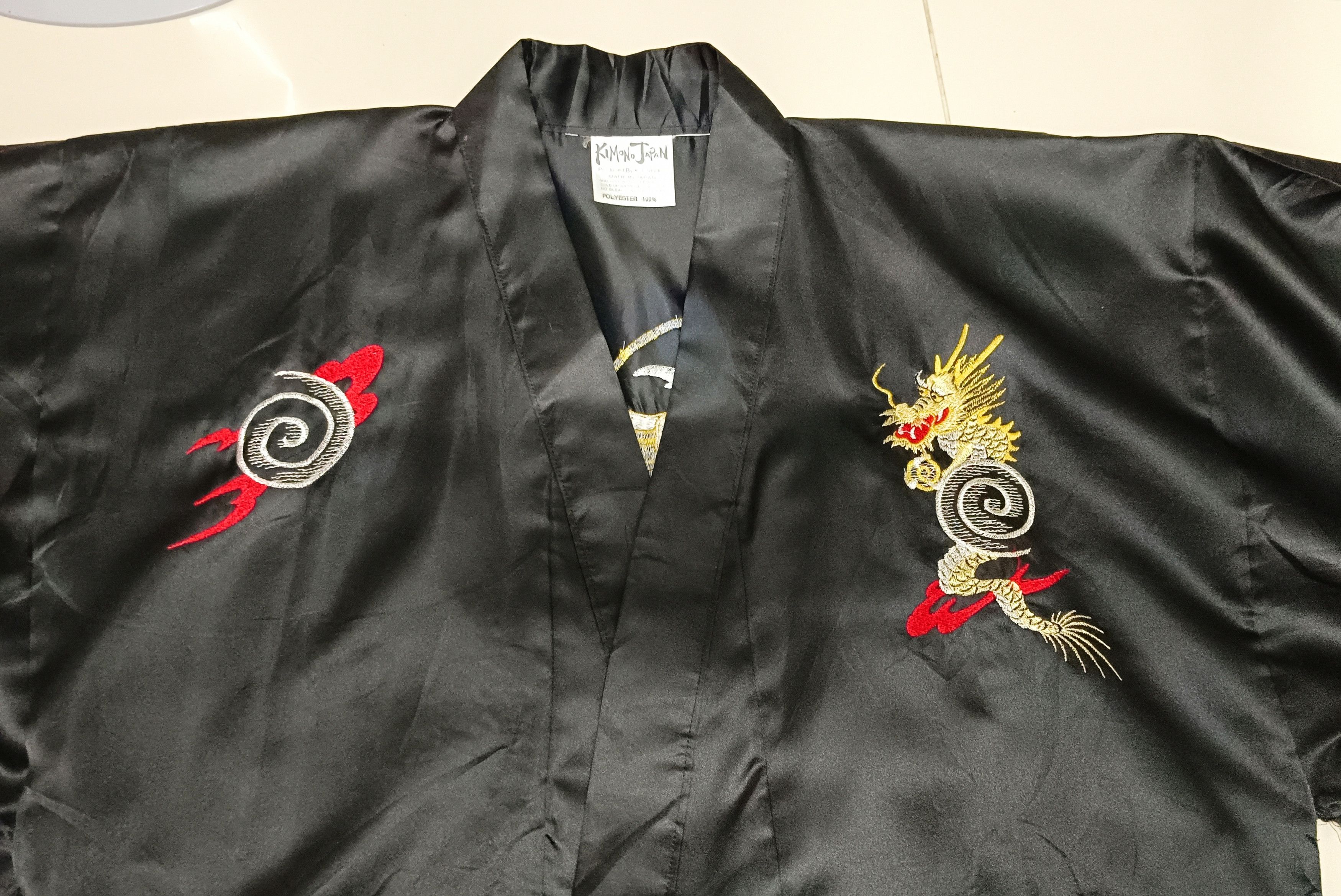 Beauty Beast Rare Japanese Kimono Embroidery Dragon Yakuza Size US L / EU 52-54 / 3 - 11 Thumbnail