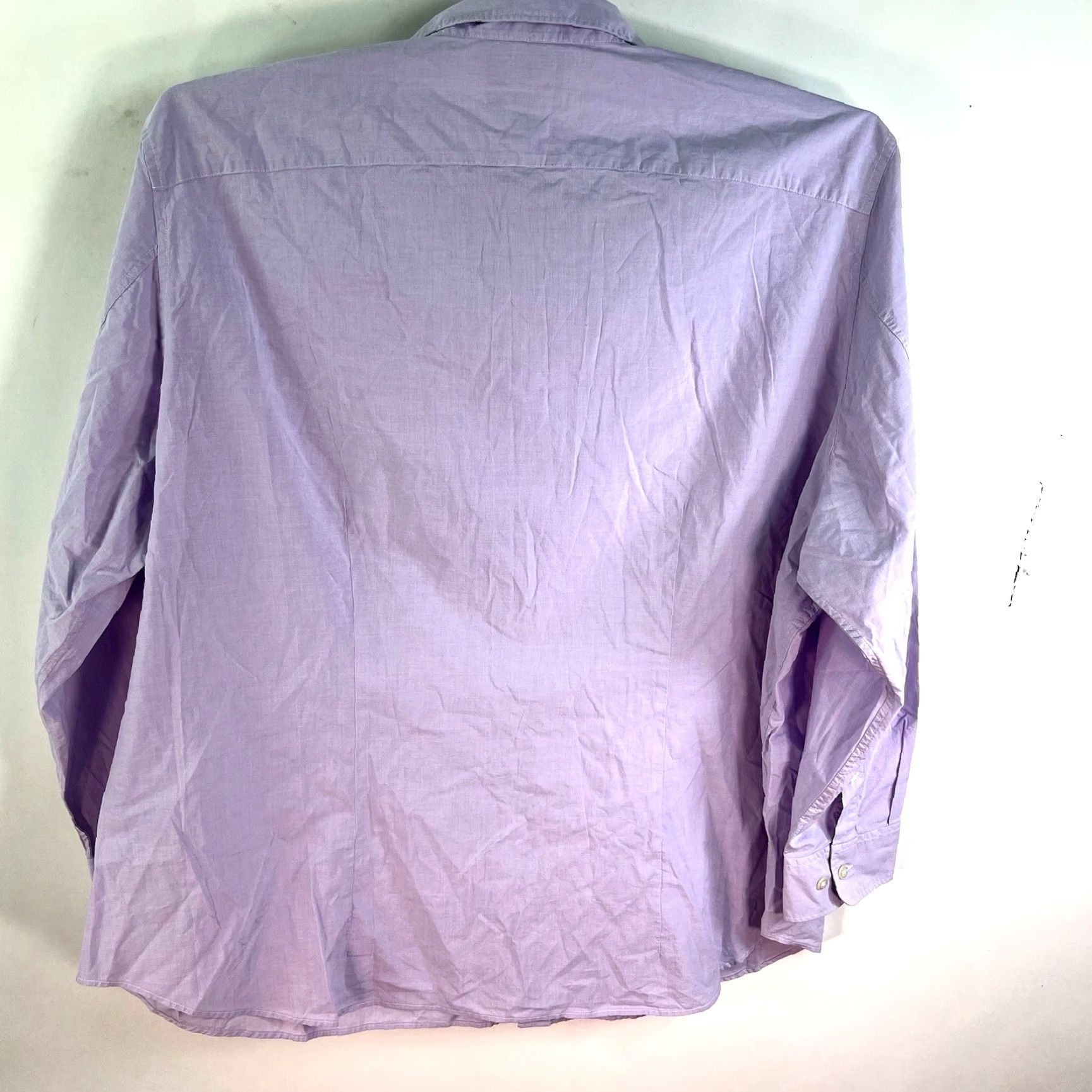 Bonobos VINTAGE Bonobos Men’s Dress Shirt Button-Up Long Sleeve Purple 4XL Cotton City, Classic, Preppy Size 48R - 5 Thumbnail
