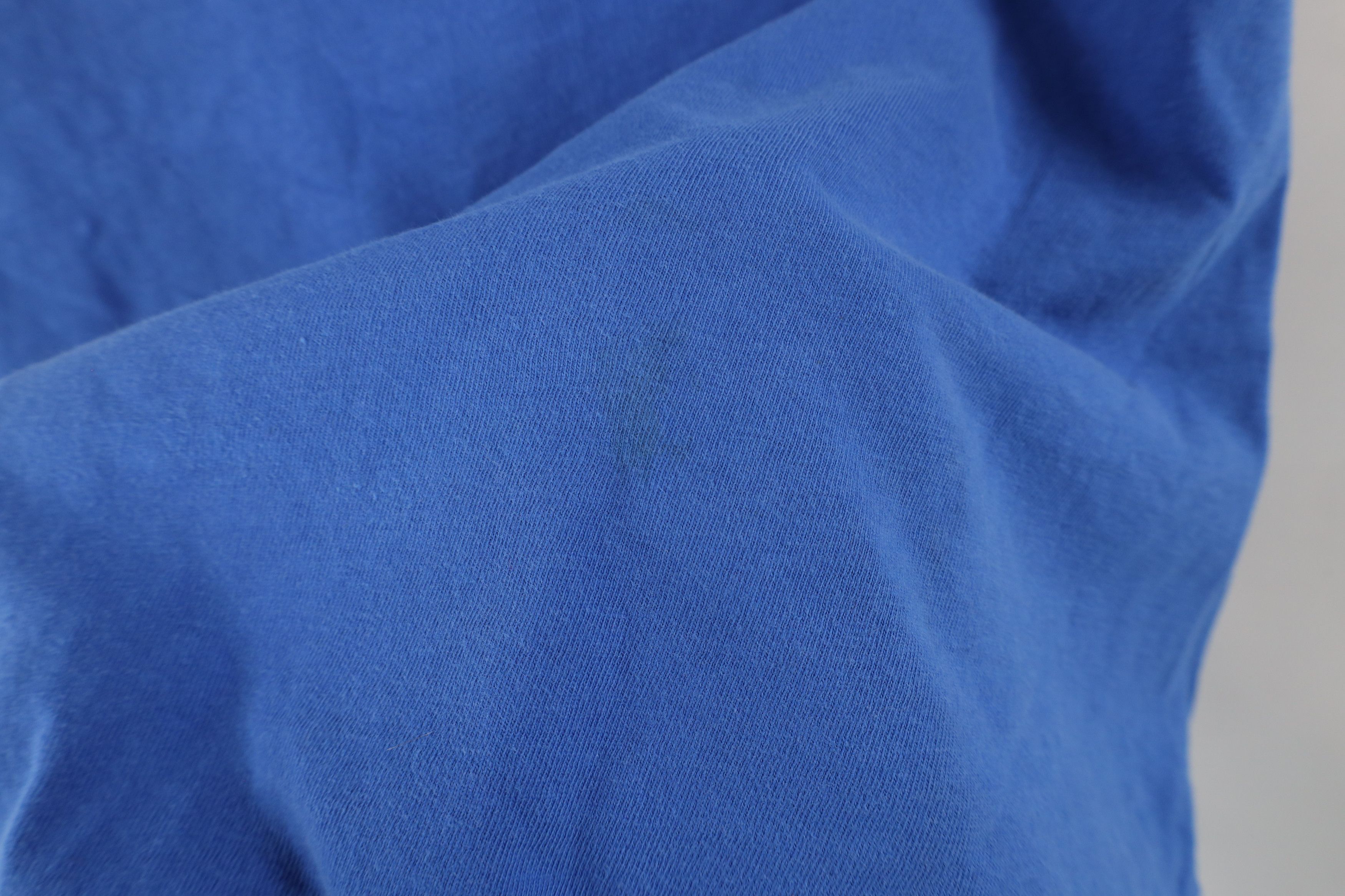 Hanes × Vintage Vintage 80s 90s Hanes Beefy Blank Cotton T-Shirt Blue USA Size US L / EU 52-54 / 3 - 7 Thumbnail