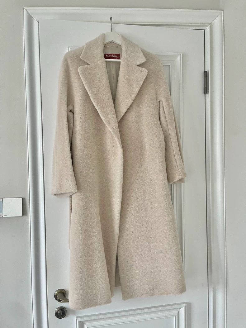 Max Mara Max Mara White Alpaca Coat Size XL / US 12-14 / IT 48-50 - 1 Thumbnail