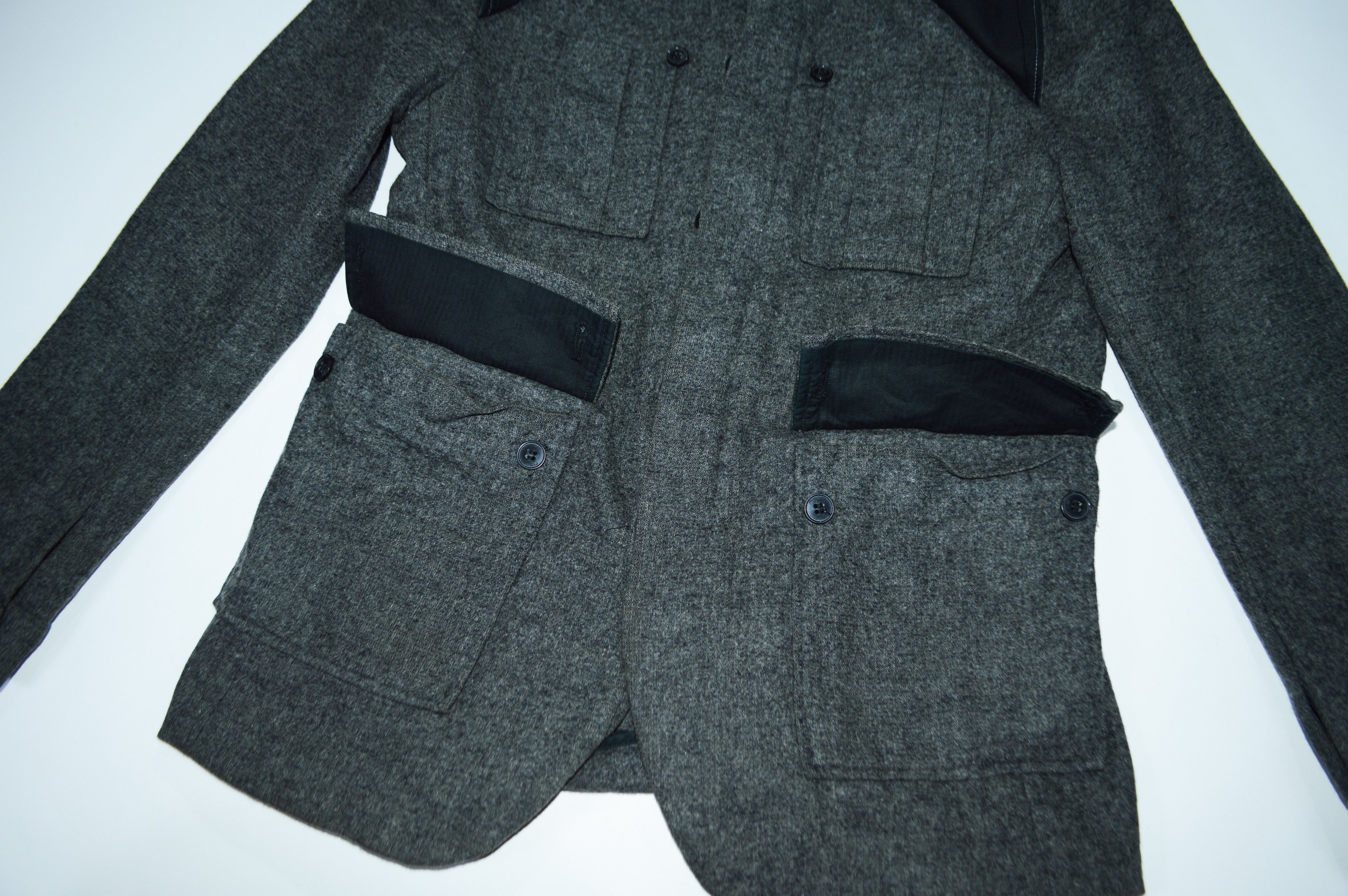 Allsaints Allsaints Berkoff Gray Wool Nylon Jacket Size M Size US M / EU 48-50 / 2 - 5 Thumbnail