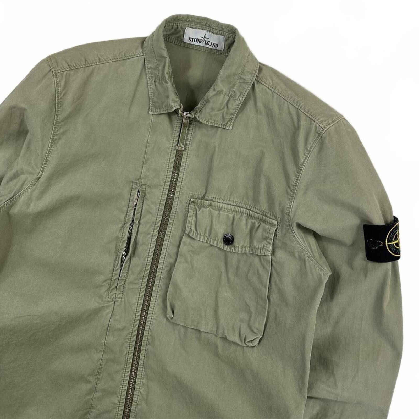 Stone Island Stone Island Zip Up Overshirt Light Green Small Size US S / EU 44-46 / 1 - 2 Thumbnail