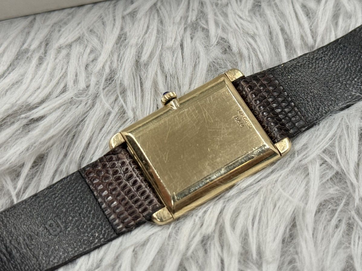 Vintage Vintage Baume & Mercier Tank Swiss Made 14K GOLD Watch Size ONE SIZE - 12 Thumbnail