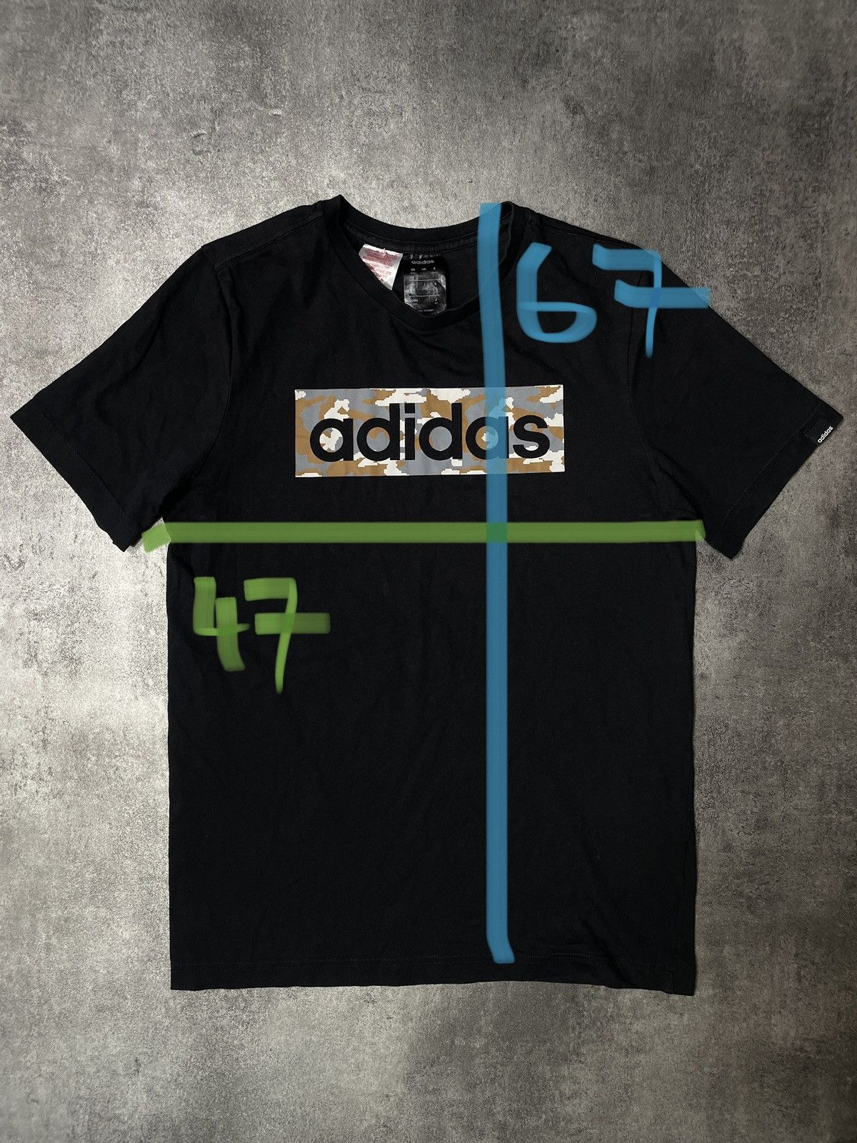 Adidas × Vintage 🔥Offers🔥Adidas Spellout Hype Streetwear Tee Camouflage Size US S / EU 44-46 / 1 - 9 Thumbnail