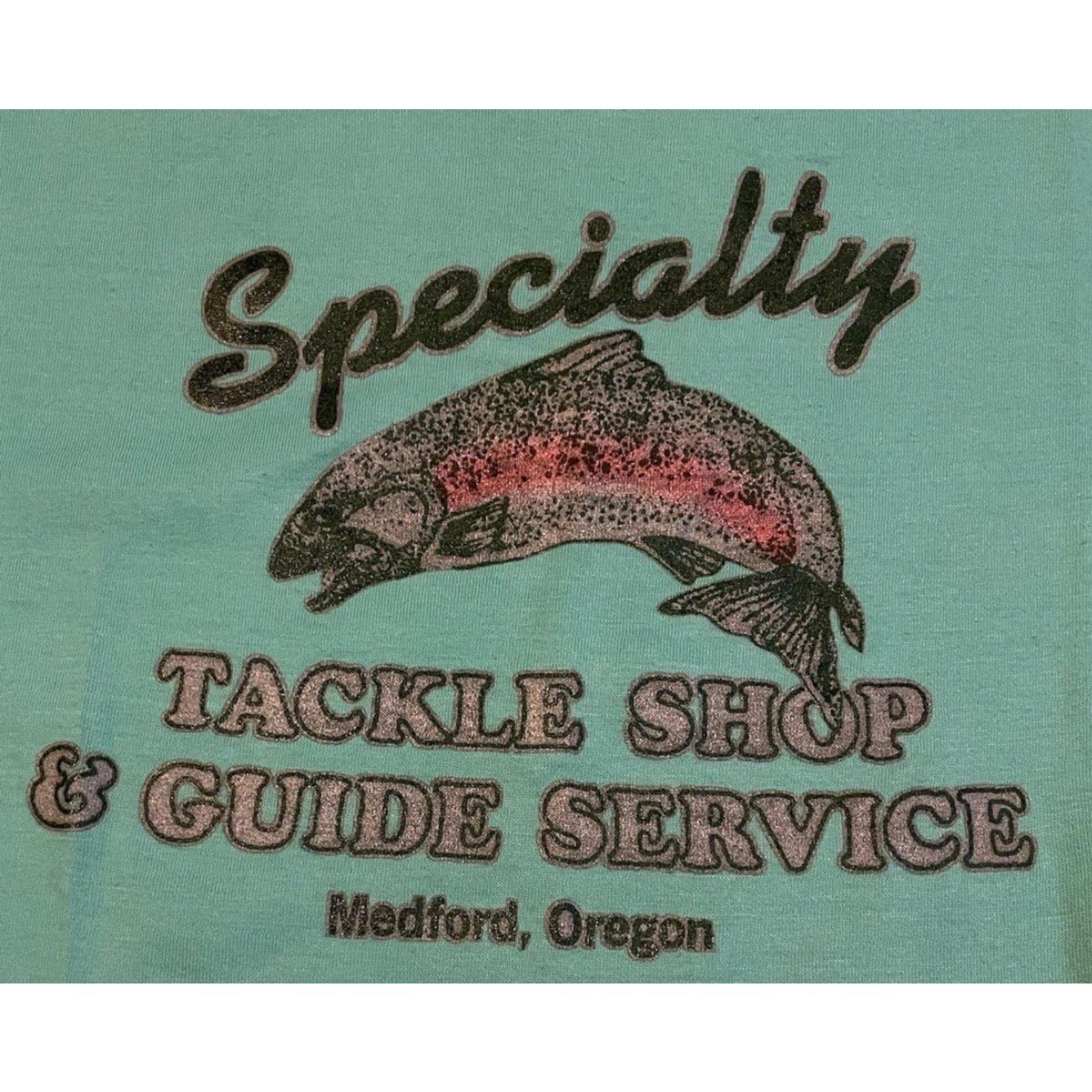 Vintage VINTAGE 80s Specialty Tackle Shop Medford Oregon Faded Green T-Shirt L Single Stitch Mens Beach Surf Grunge 90s Size US L / EU 52-54 / 3 - 2 Thumbnail