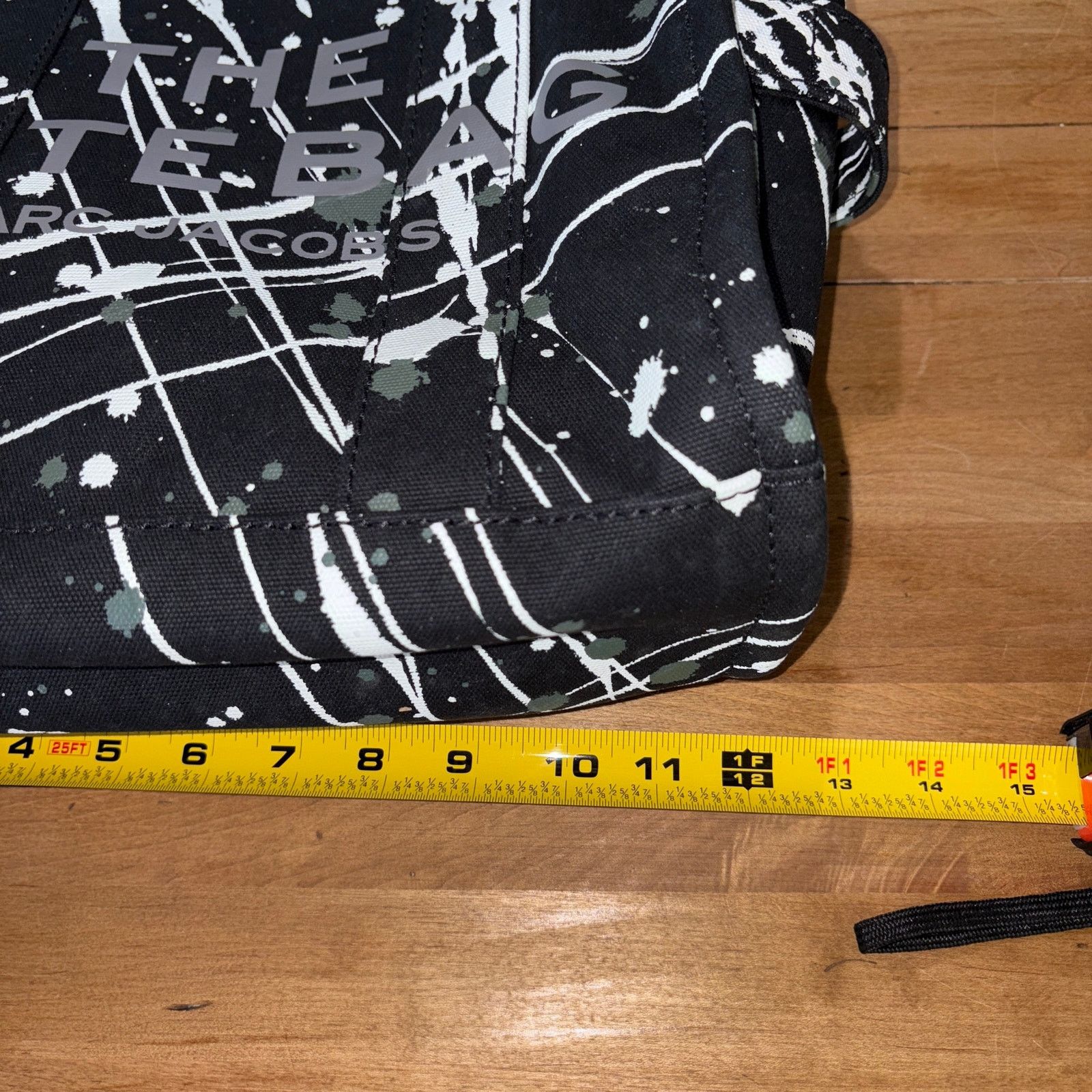 Marc Jacobs Marc Jacobs Canvas Splatter Medium The Tote Bag Black NWT Size ONE SIZE - 8 Thumbnail