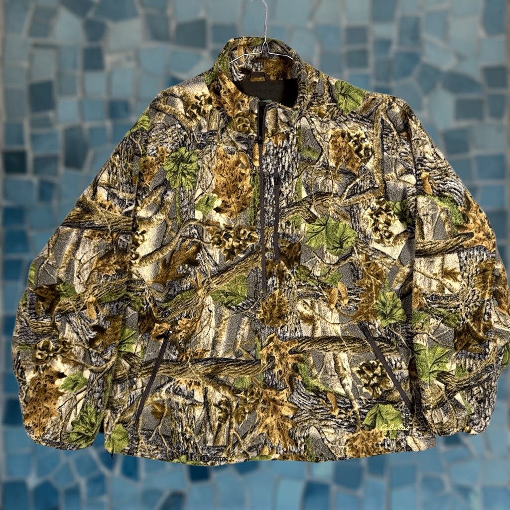 Vintage VINTAGE Cabela's Wind Shear Jacket Mens XL Camouflage 1/2 Zip Berber Seclusion 3D Windproof Size US XL / EU 56 / 4 - 1 Thumbnail
