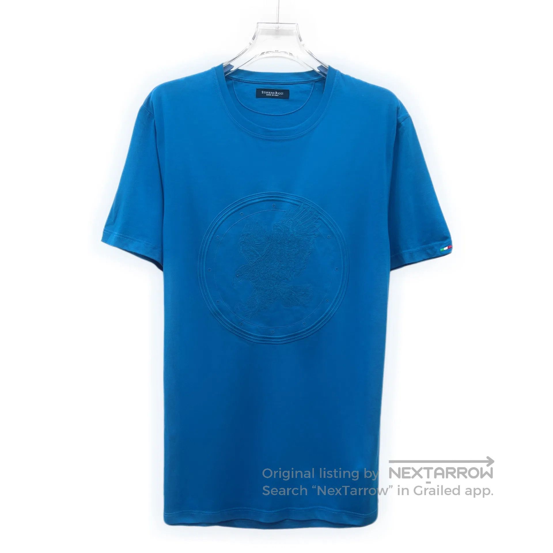 Stefano Ricci Stefano Ricci Blue Eagle Logo Embroidered Cotton Round Nec Size US XS / EU 42 / 0 - 1 Thumbnail