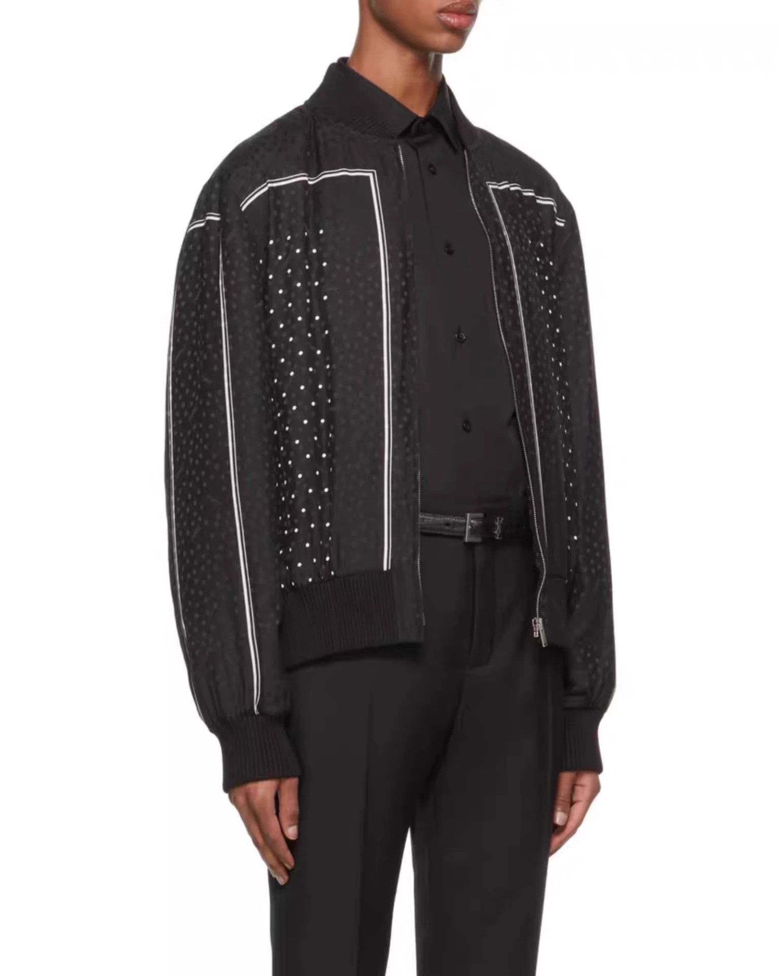 Saint Laurent Paris Saint Laurent SLP 100% Silk Polka Dot Jacket 48 Size US M / EU 48-50 / 2 - 8 Thumbnail
