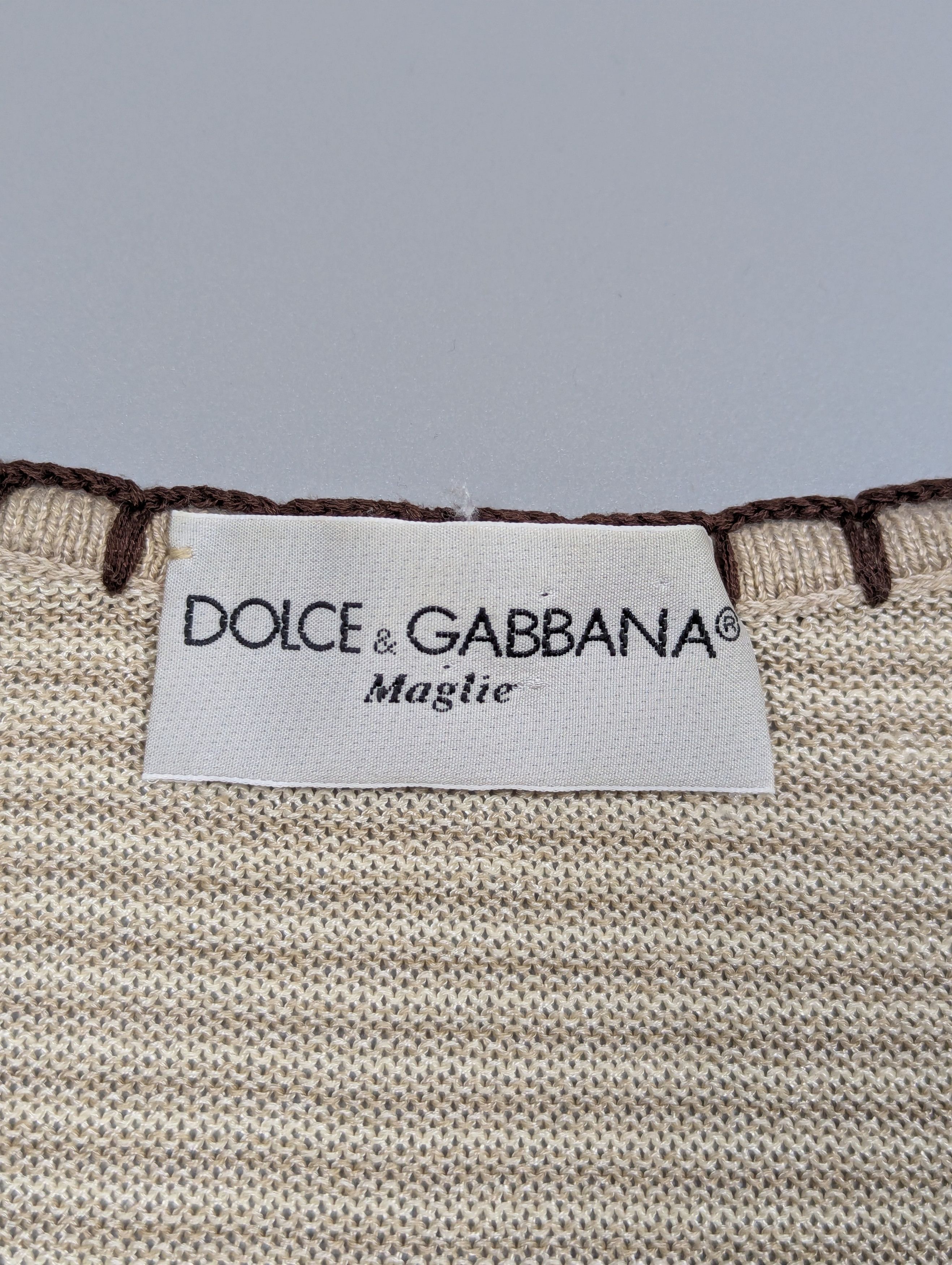 Dolce & Gabbana Archive Dolce & Gabbana Y2K Avant Garde Ethno Knit Top Size M / US 6-8 / IT 42-44 - 8 Thumbnail