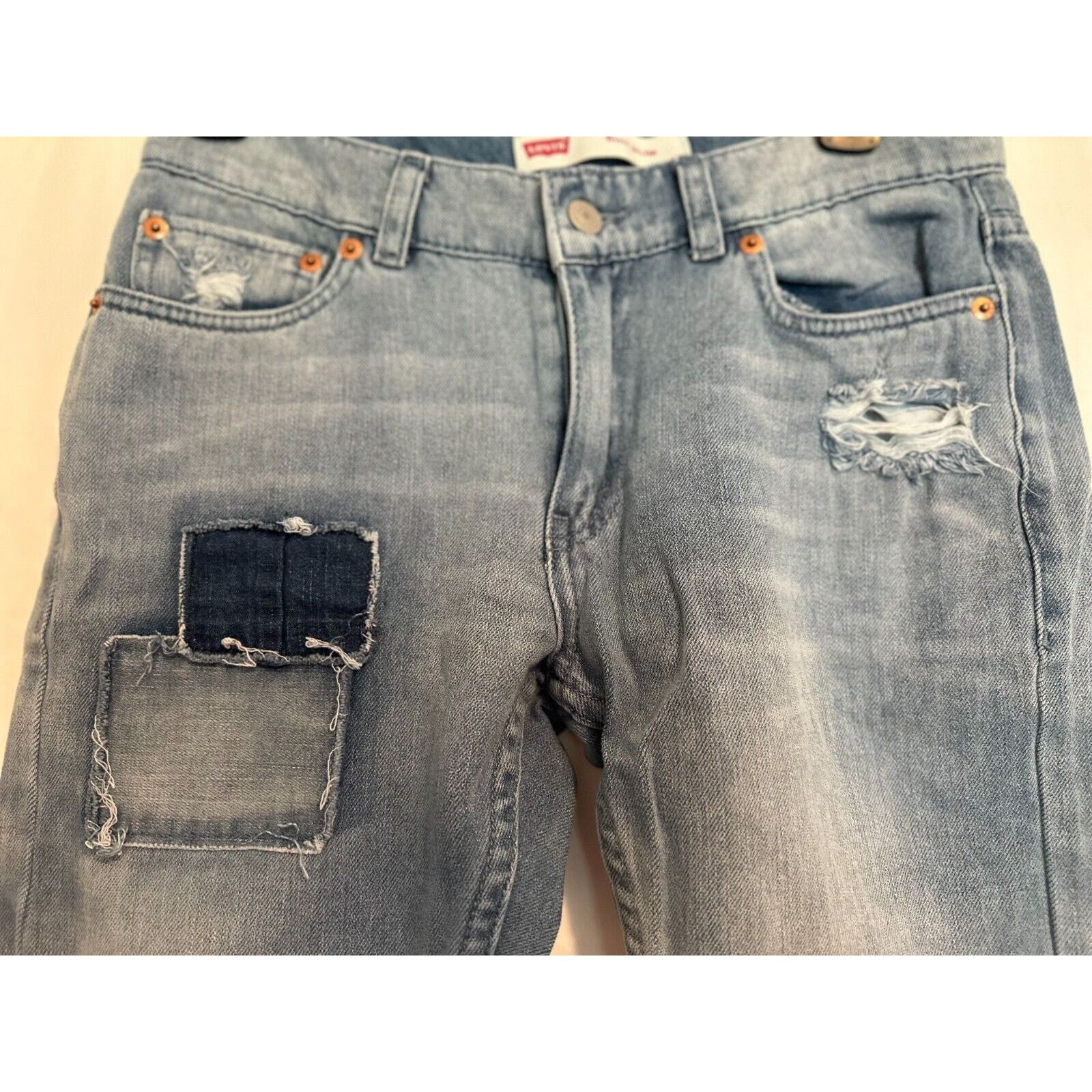 Levi's Levi's 511 Slim Jeans 16 reg28x28, patches Distressed, 80s ! Size US 28 / EU 44 - 1 Thumbnail