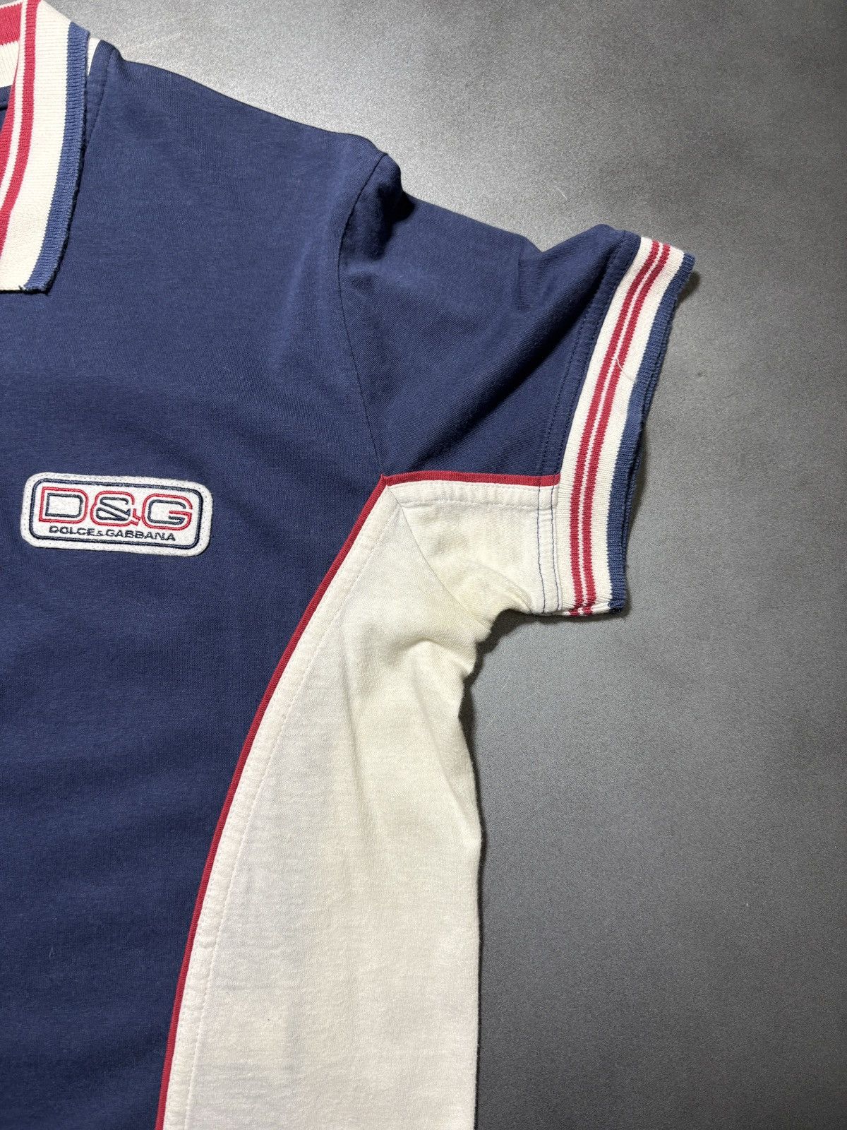 Dolce & Gabbana 2000s Dolce & Gabbana Polo Shirt Drawstring Crop Tennis Y2K Size M / US 6-8 / IT 42-44 - 6 Thumbnail
