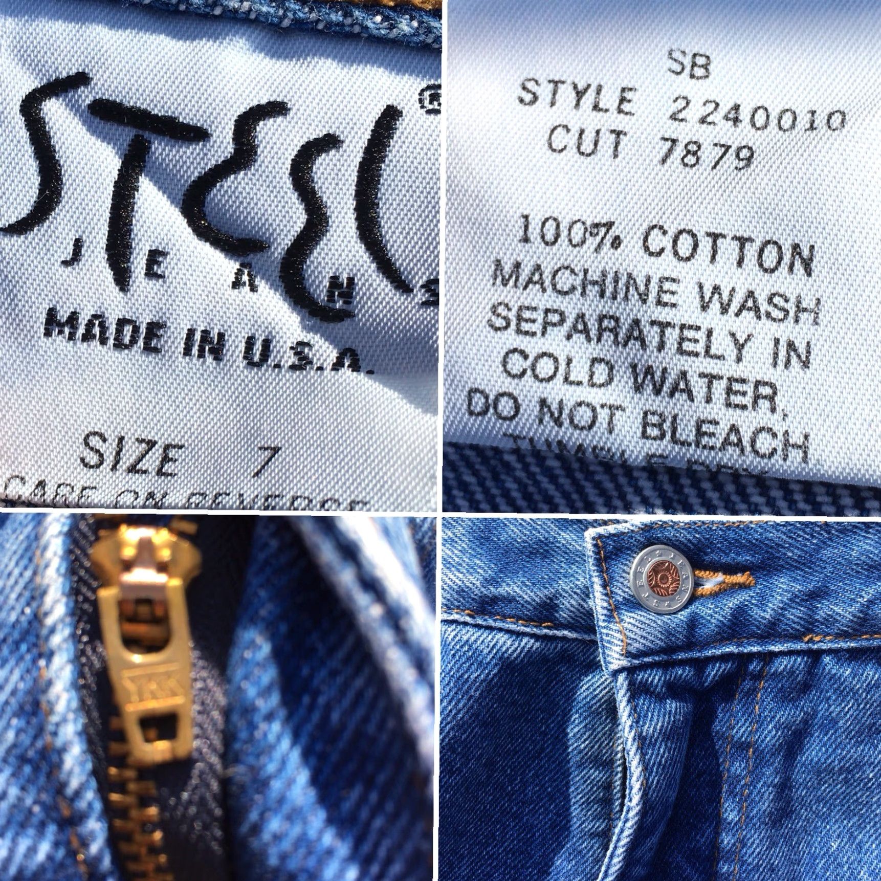 Vintage VINTAGE Steel Jeans High Waist Denim Shorts 7 25 in USA 80s 90s Jorts Blue Denim Grunge Womens Size 28" / US 6 / IT 42 - 4 Thumbnail