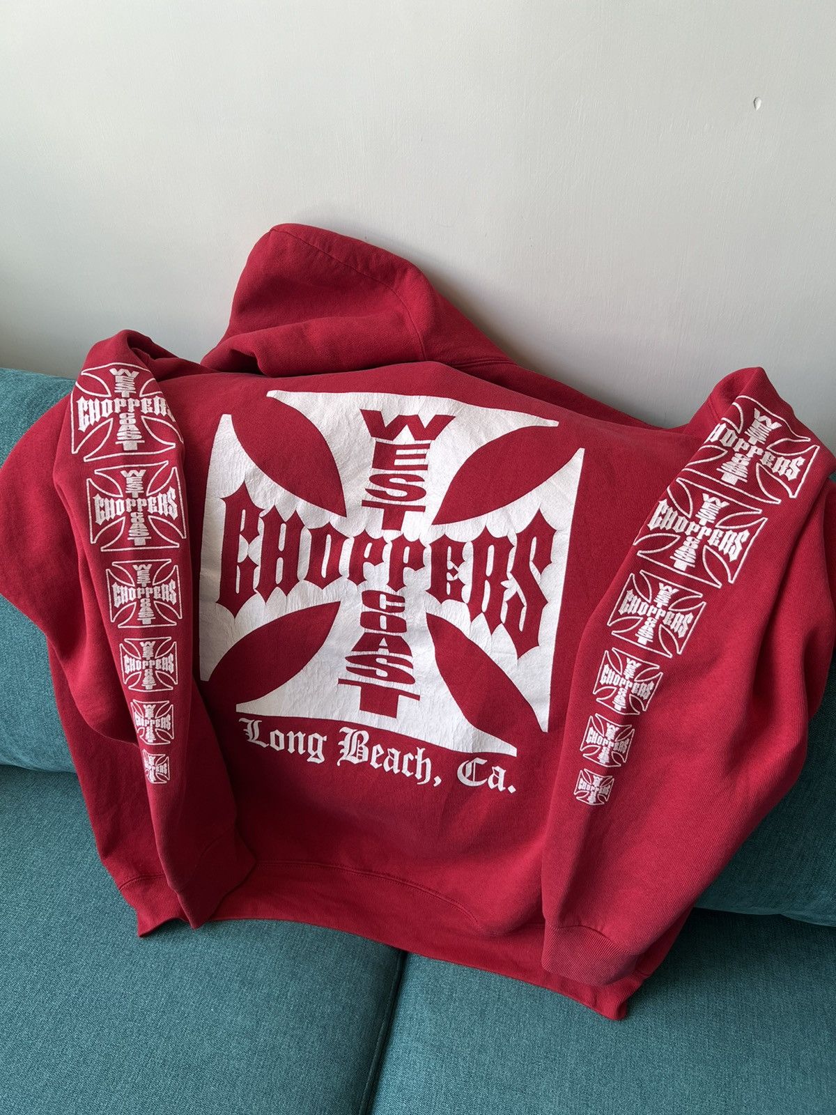 Band Tees × Vintage Vintage West Coast Choppers hoodie Size US XL / EU 56 / 4 - 9 Thumbnail