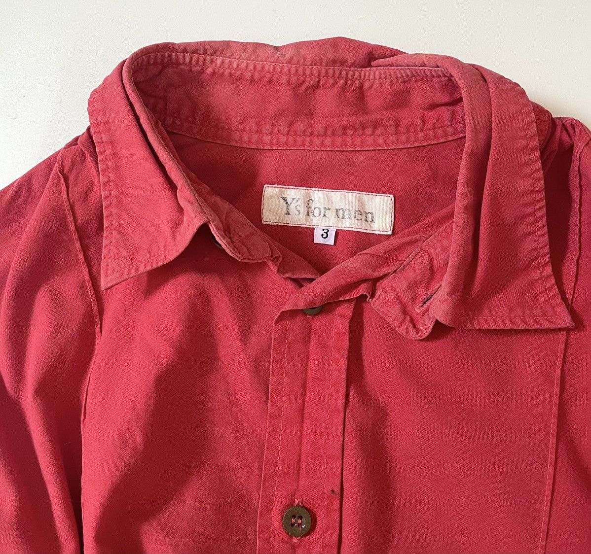 Yohji Yamamoto TAX FREE 🇺🇸 yohji yamamoto y’s for men red button up shirt Size US M / EU 48-50 / 2 - 6 Thumbnail