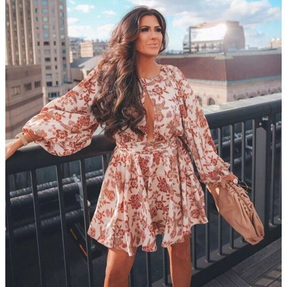 MISA Los Angeles MISA Los Angeles Kara Dress in Falling Floral Satin Made in Size XS / US 0-2 / IT 36-38 - 1 Thumbnail