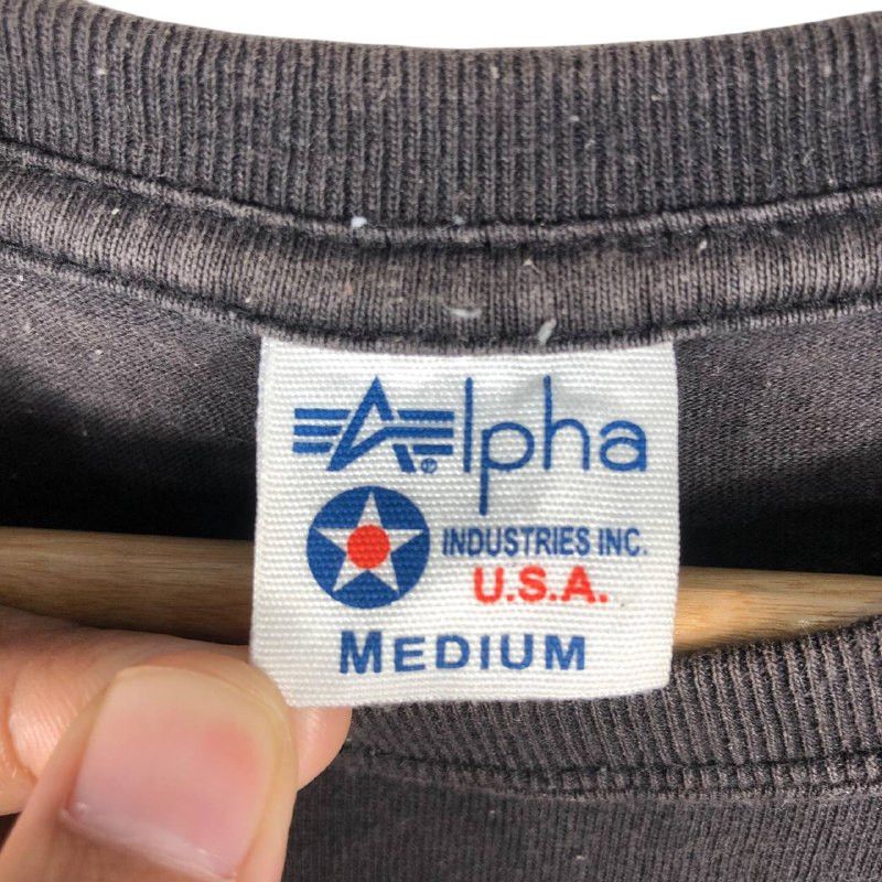 Alpha Industries Vintage Alpha Industries T-Shirt Big Logo Medium Size Size US M / EU 48-50 / 2 - 6 Thumbnail