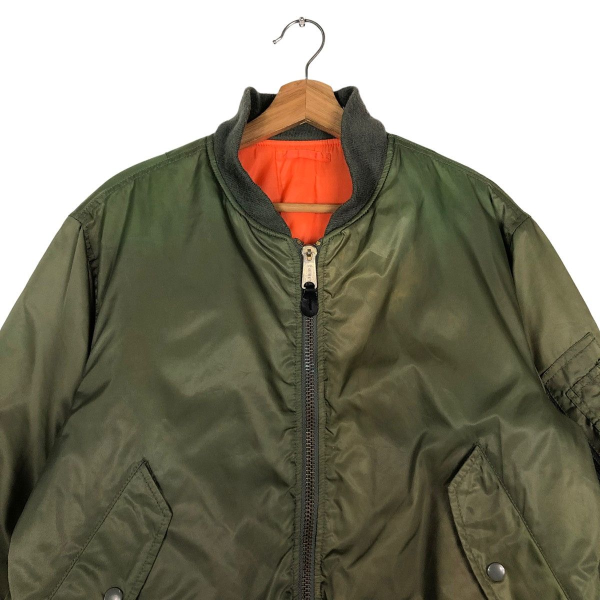 Japanese Brand 🔥RIOT RIOT VINTAGE BOMBER JACKET MA-1 REVERSIBLE MILITARY Size US M / EU 48-50 / 2 - 3 Thumbnail