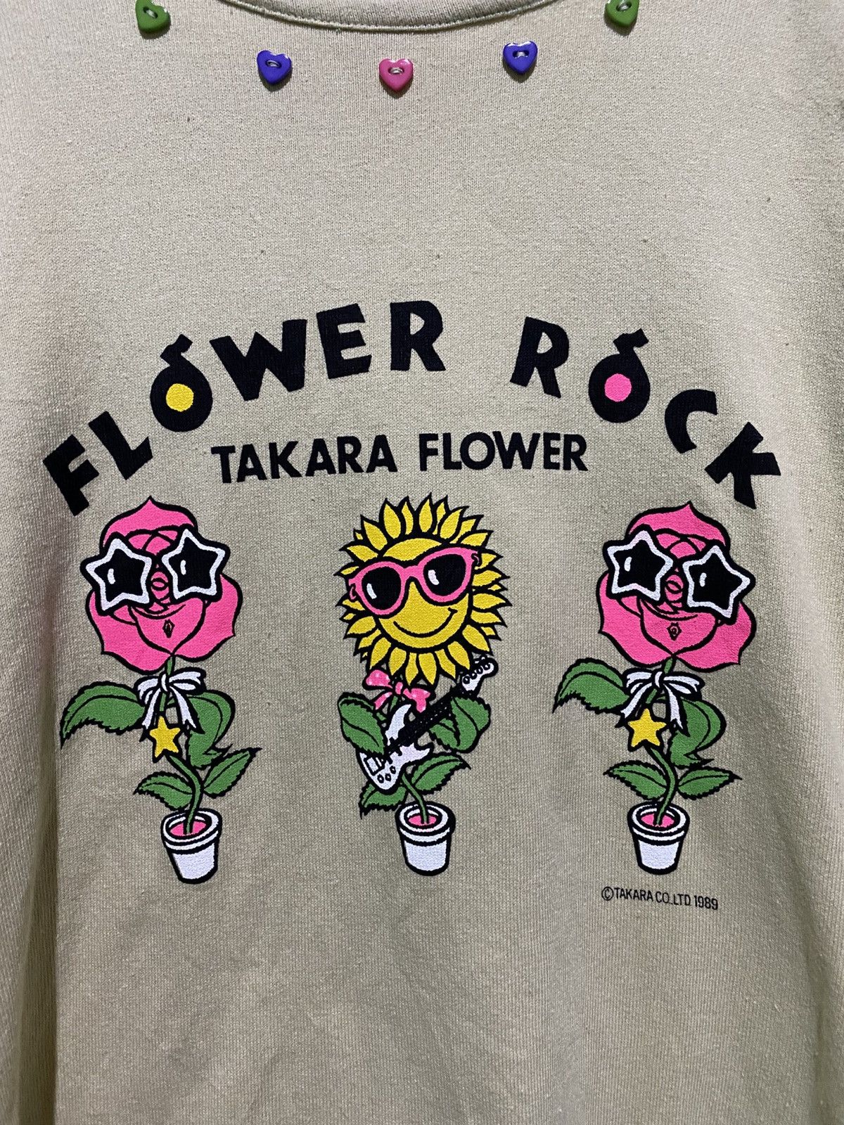 Japanese Brand RARE!! TAKARA FLOWER ROCK 1989 TSHIRT Size ONE SIZE - 4 Thumbnail