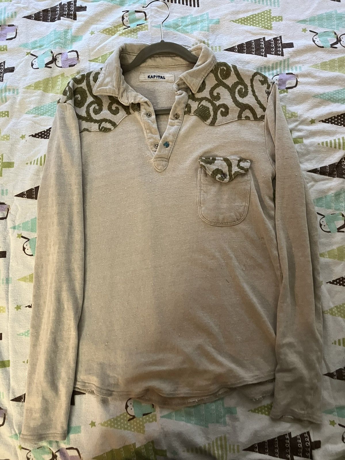 image of Kapital Western Shirt in Beige, Men's (Size Small)