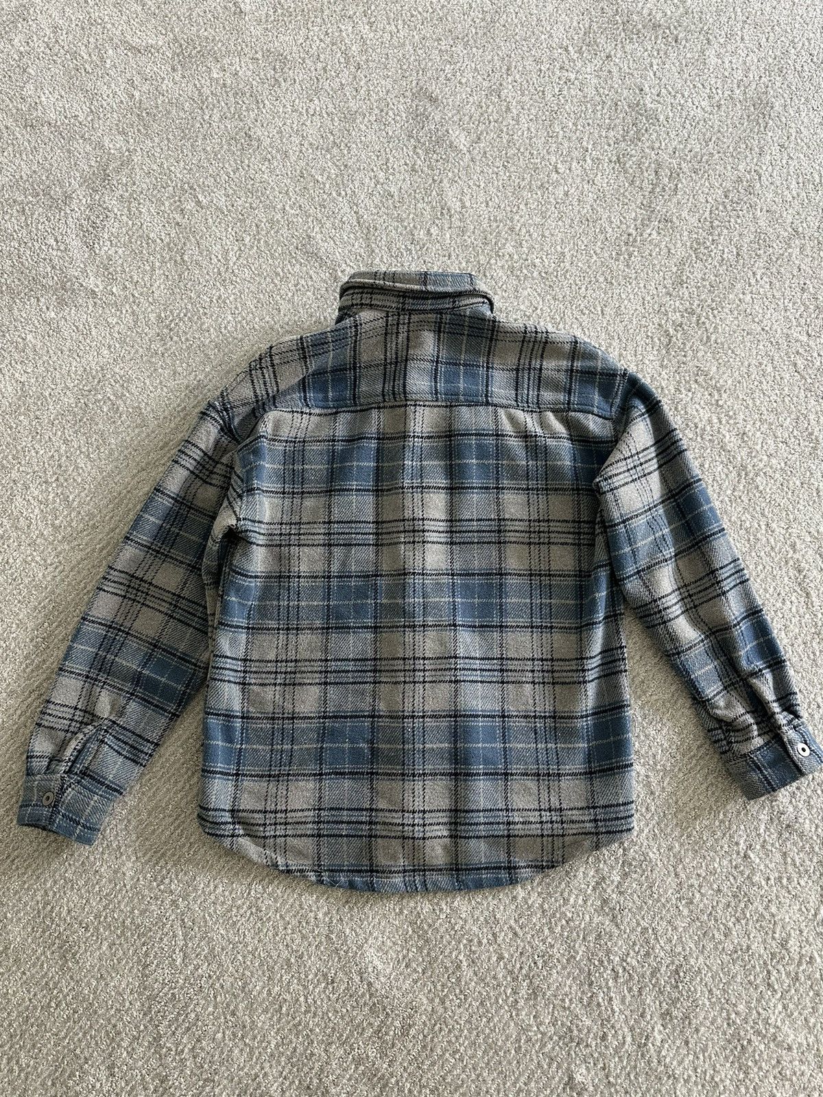 Forever 21 blue striped flannel coat Size US M / EU 48-50 / 2 - 3 Thumbnail