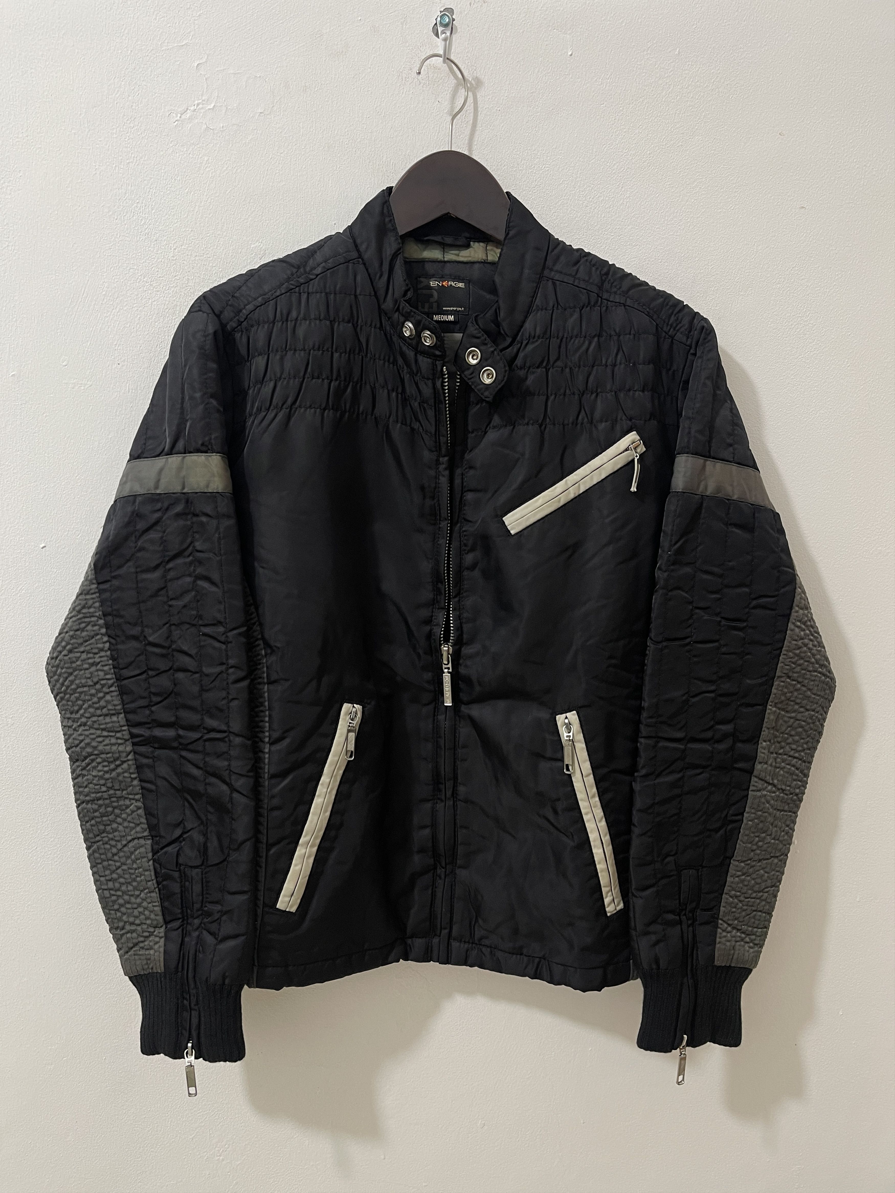 Vintage Vtg Energie Designer Y2k Biker Jacket Size US L / EU 52-54 / 3 - 1 Thumbnail