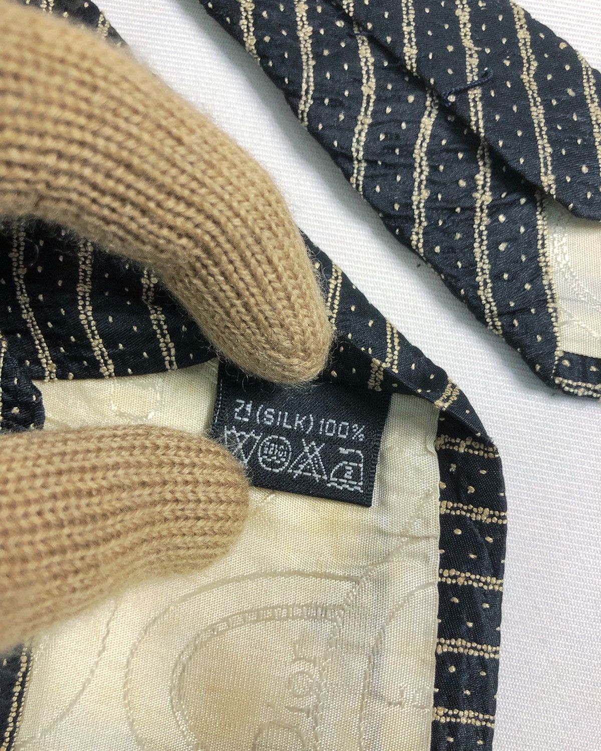 Christian Dior Monsieur Rare Vintage Christian Dior Monsieur Stripes Silk Tie Size ONE SIZE - 9 Thumbnail