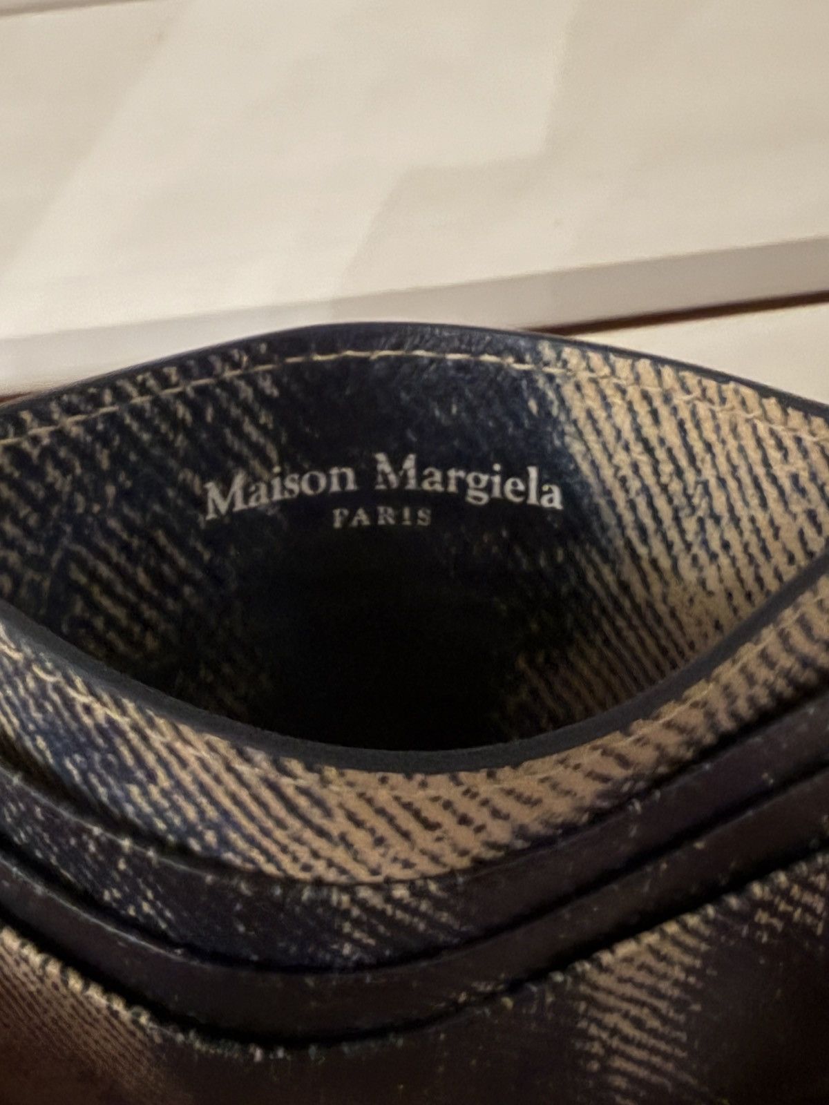 Maison Margiela Maison Margiela Denim Printed Leather Card Holder Size ONE SIZE - 2 Thumbnail