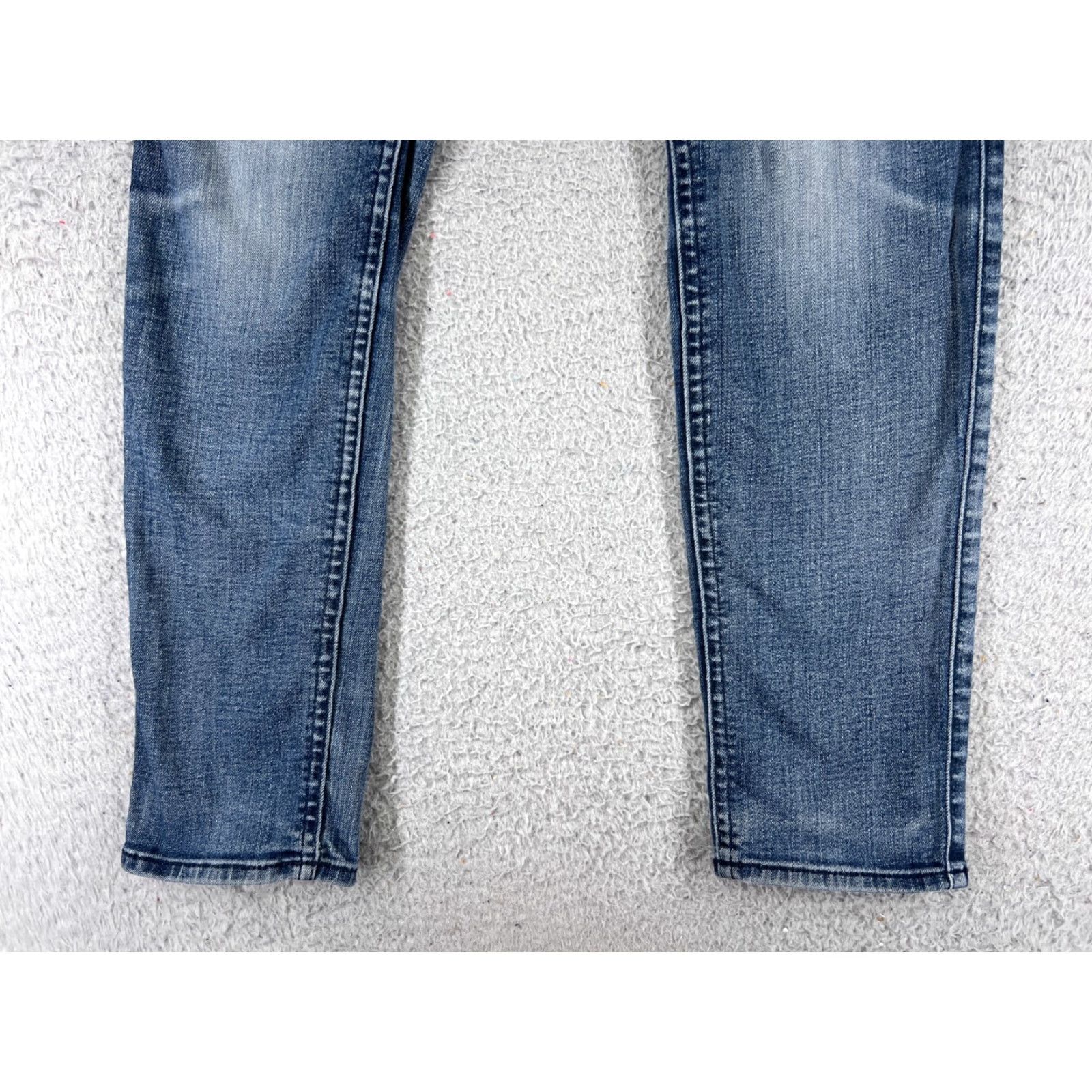 7 For All Mankind 7 For All Mankind Jeans Womens 27 Blue Denim Skinny Regular 26in Inseam 28in Waist Cotton Blend Features Stretch Machine Washable Size 27" / US 4 / IT 40 - 2 Thumbnail